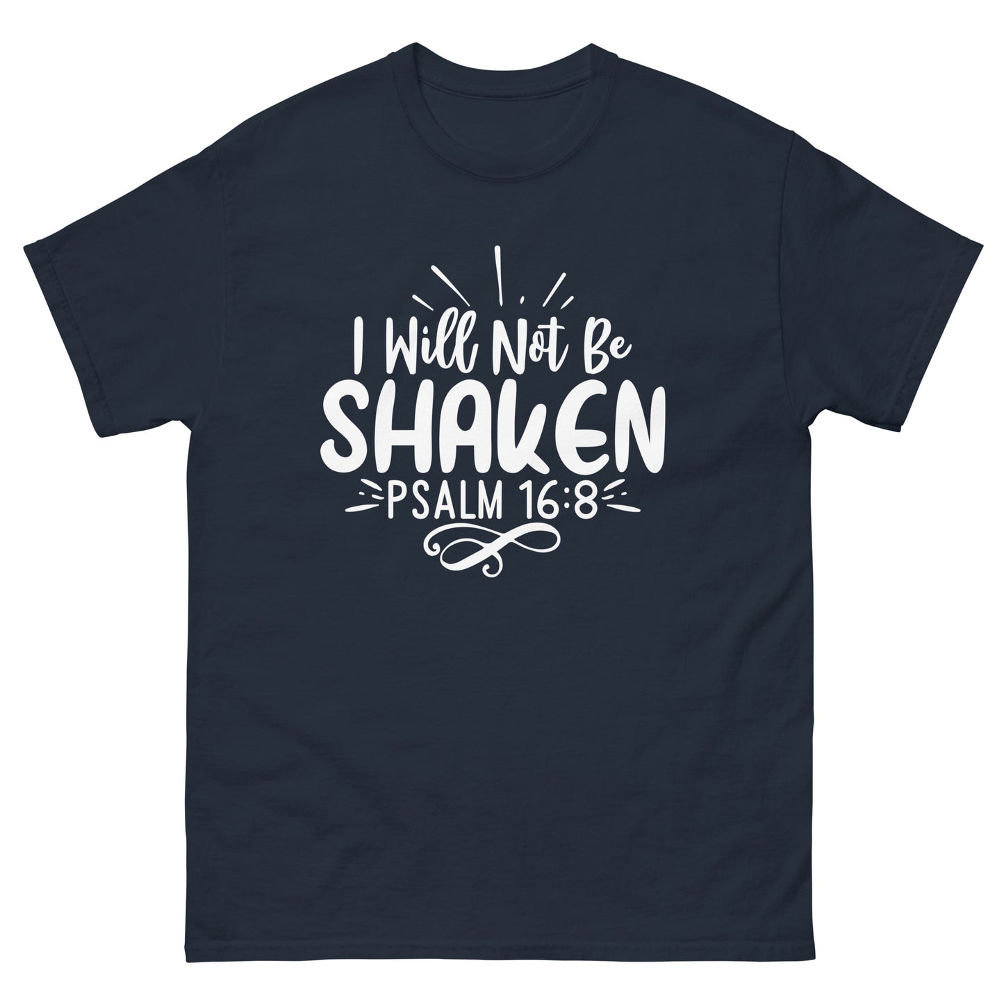 I will not be shaken (White design) - Men's classic tee