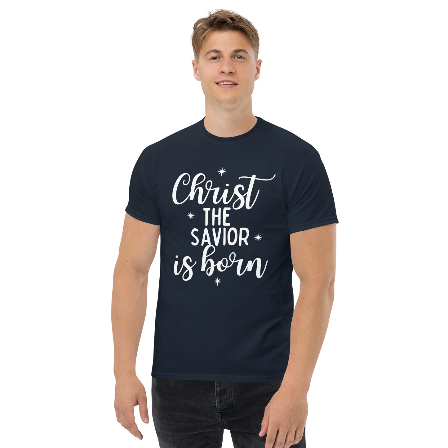 Christ the Savior is Born - Men's classic Christmas tee