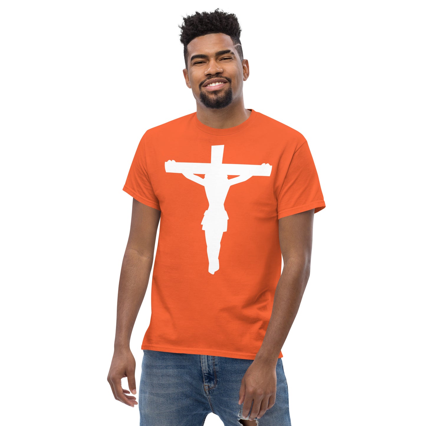 Jesus on the Cross (White design) - Men's classic tee