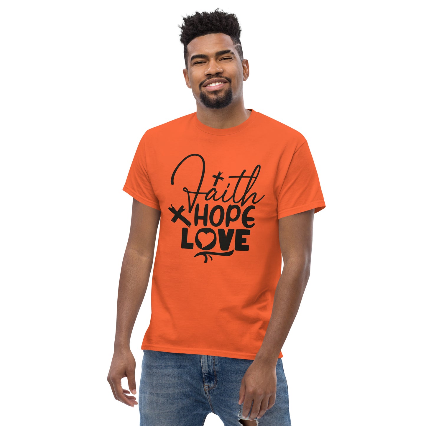 Faith, Hope, Love (Black design) - Men's classic tee