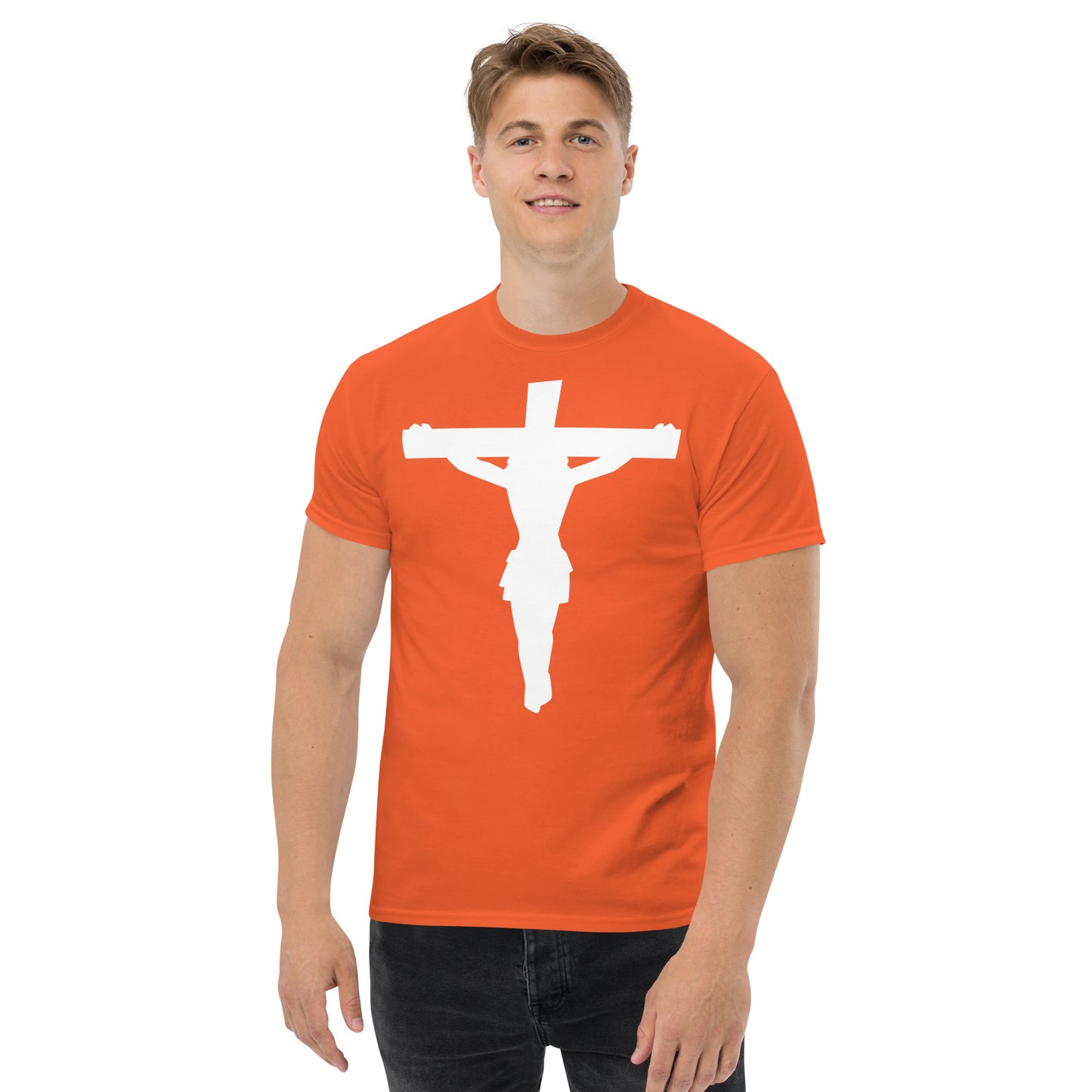 Jesus on the Cross (White design) - Men's classic tee