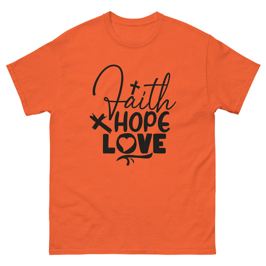 Faith, Hope, Love (Black design) - Men's classic tee