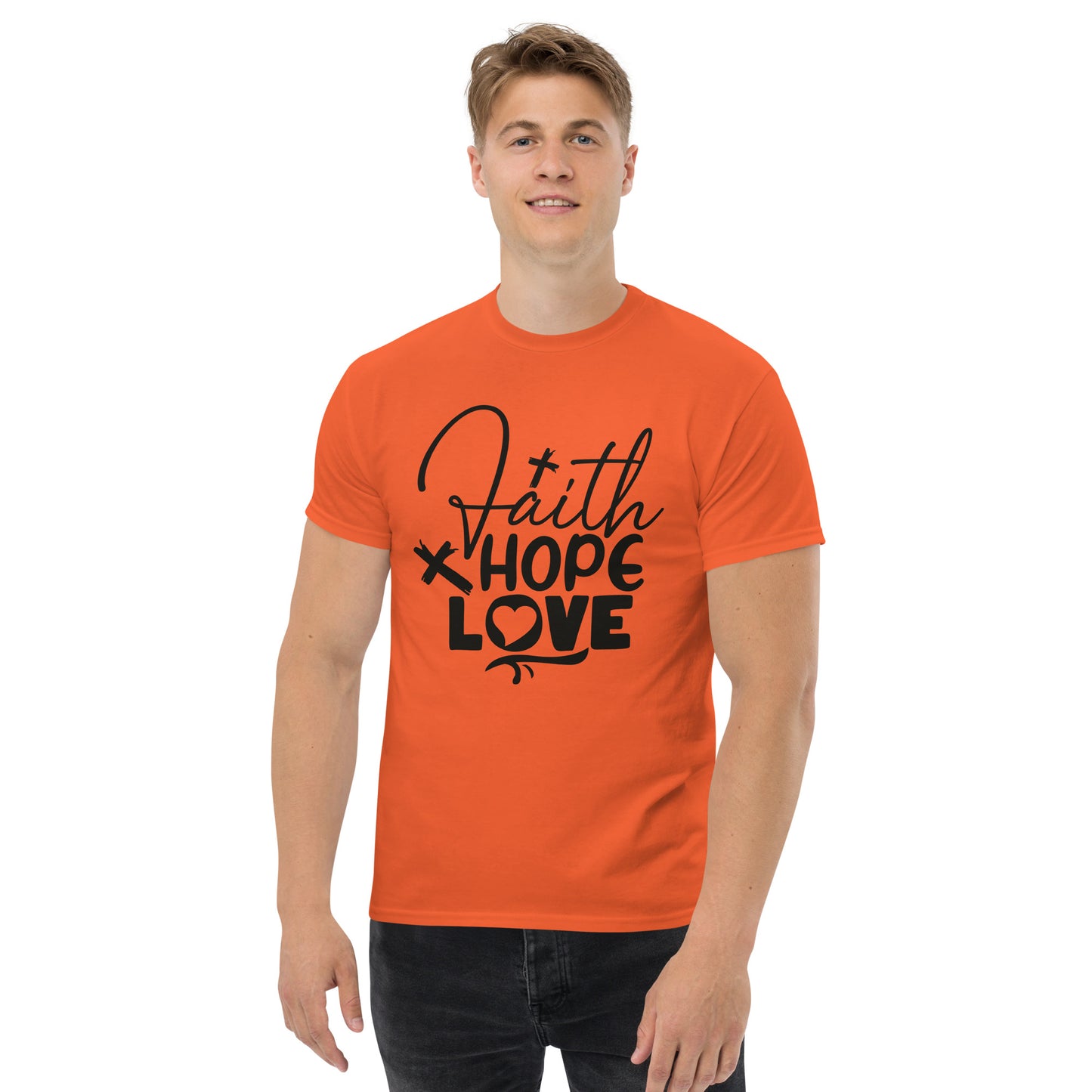 Faith, Hope, Love (Black design) - Men's classic tee