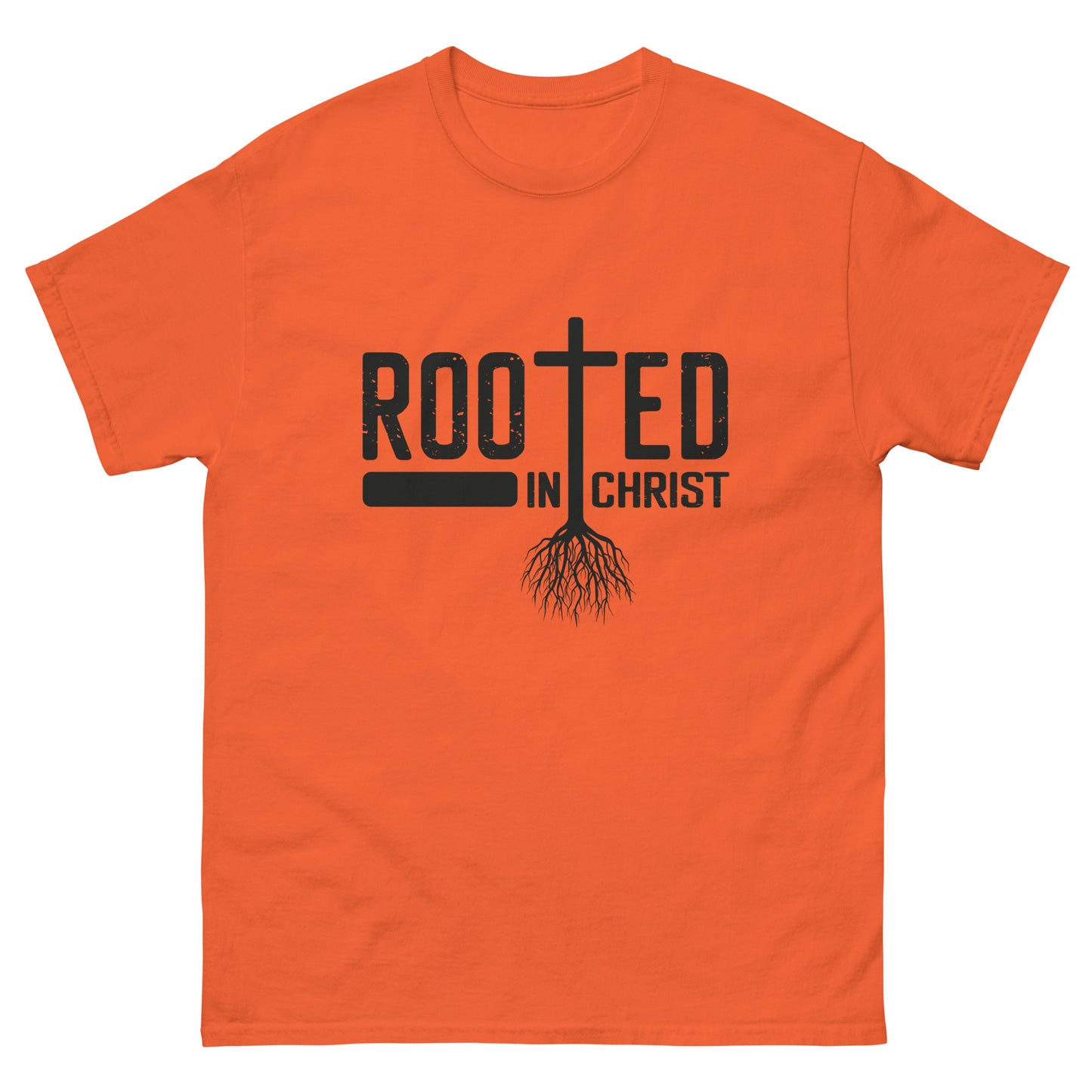 Rooted in Christ (Black design) - Men's classic tee