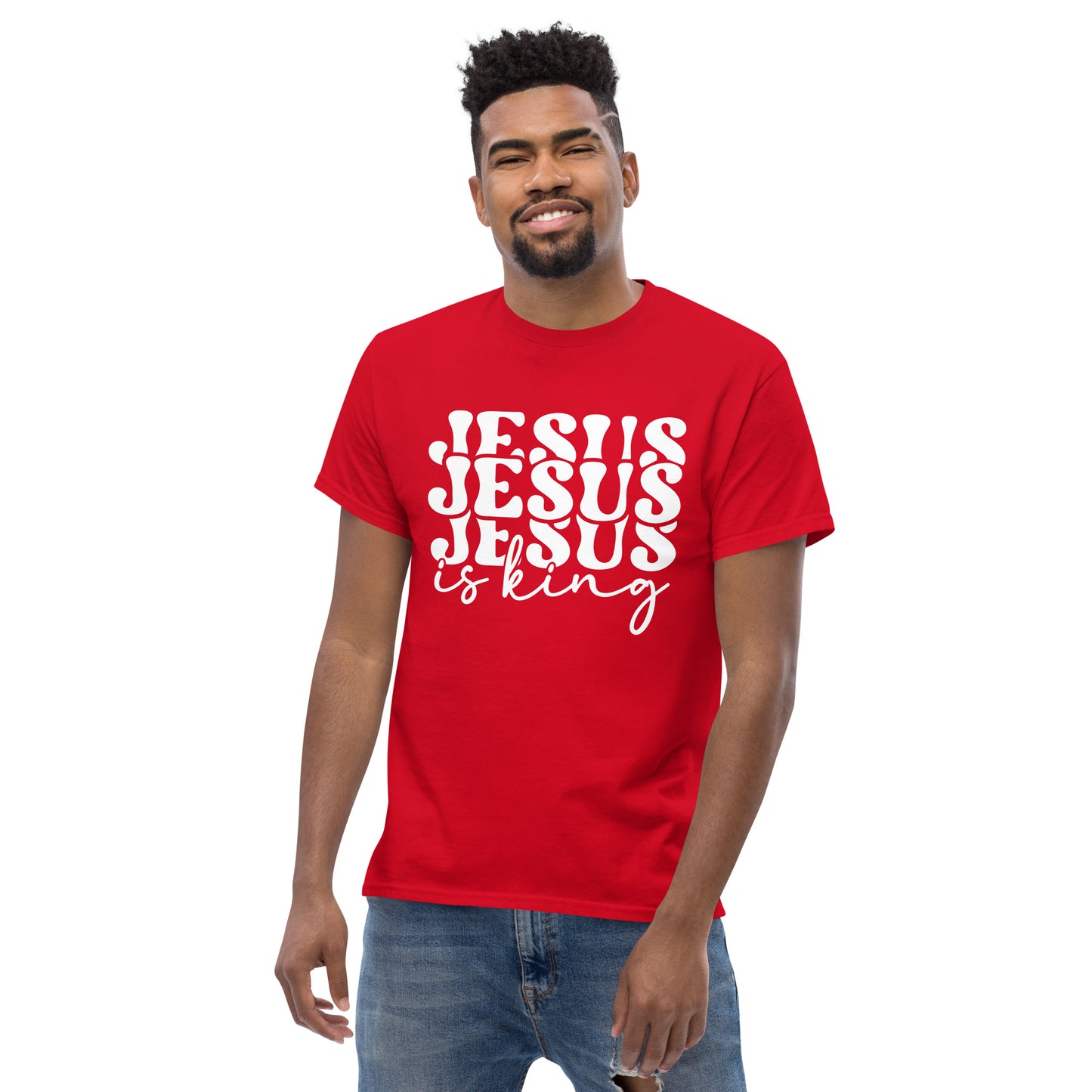 Jesus is King (White design) - Men's classic tee