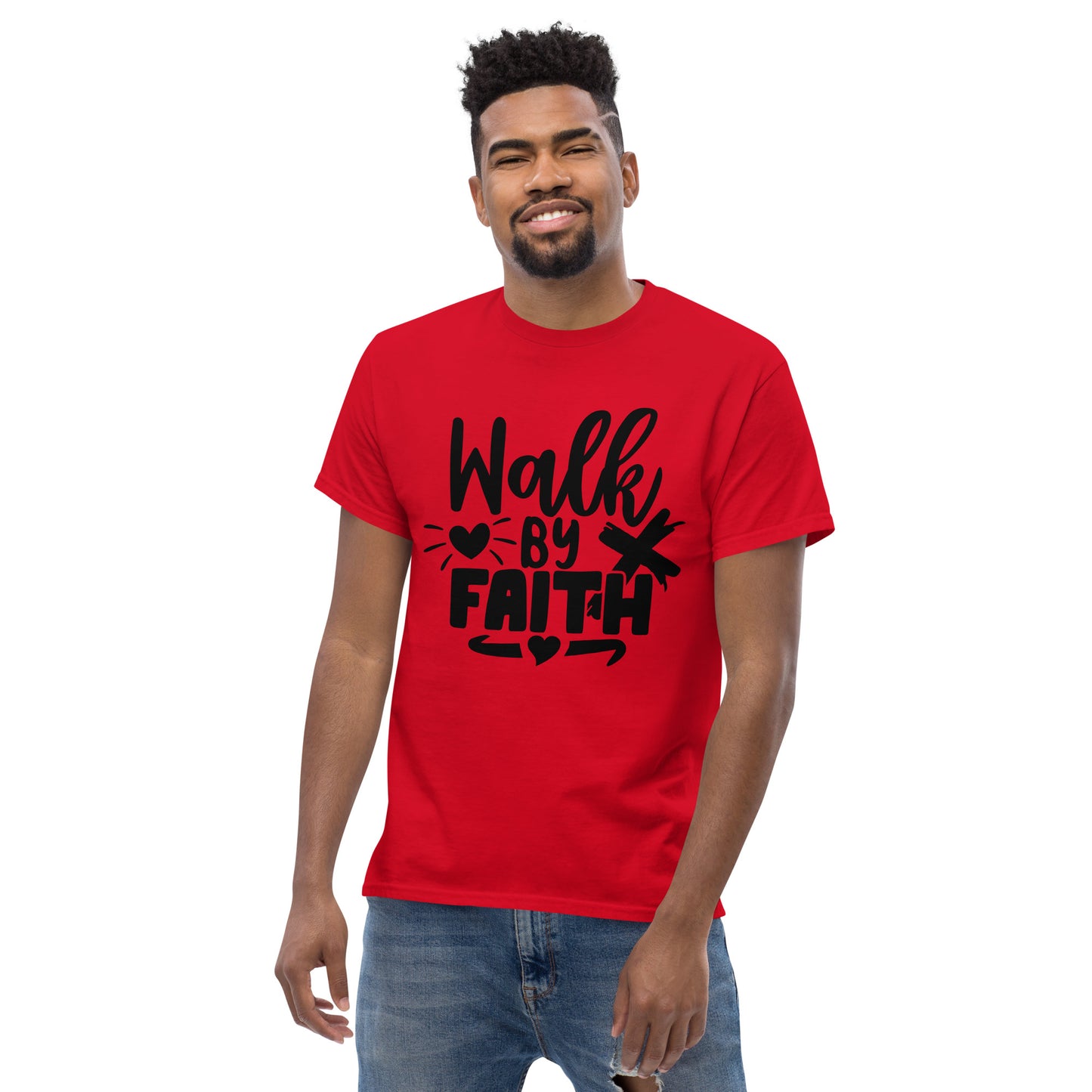 Walk by faith (black design)  - Men's classic tee