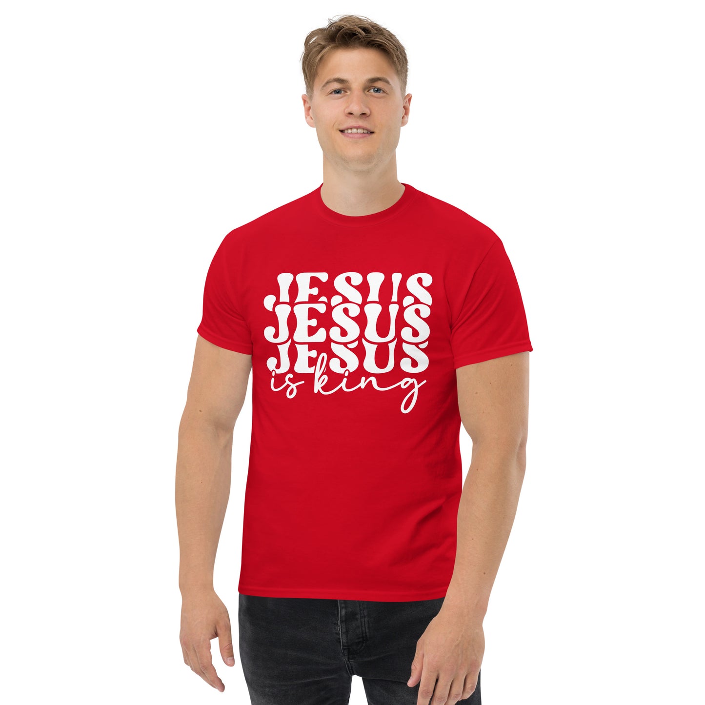 Jesus is King (White design) - Men's classic tee