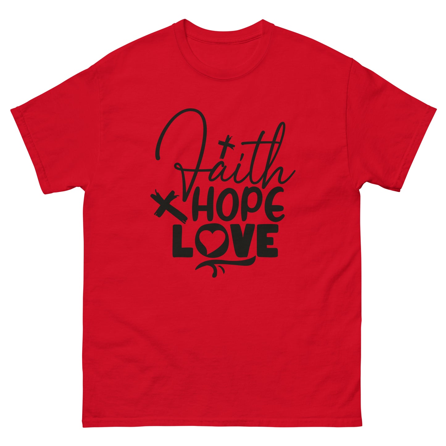 Faith, Hope, Love (Black design) - Men's classic tee