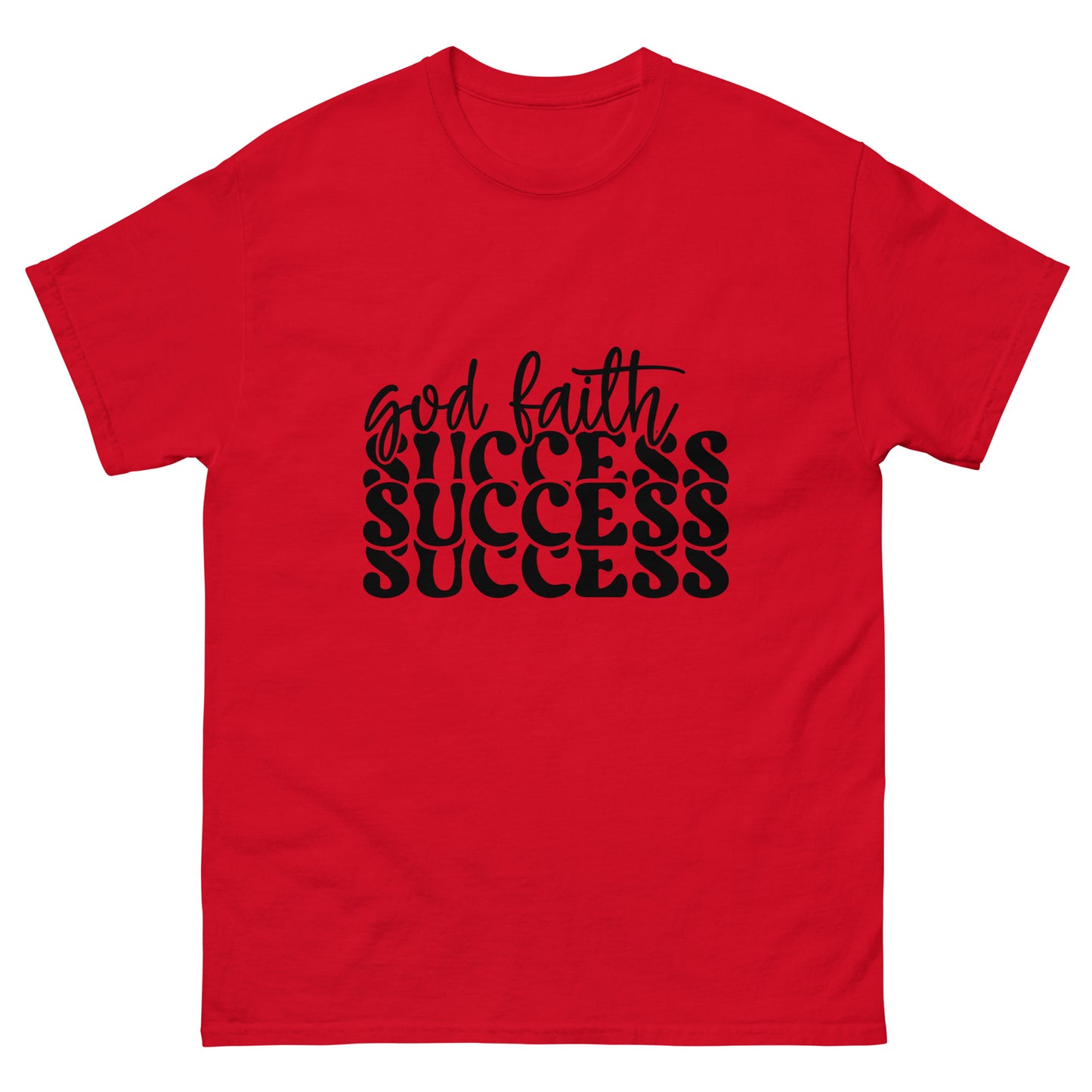 God Faith Success  (Black design) - Men's classic tee