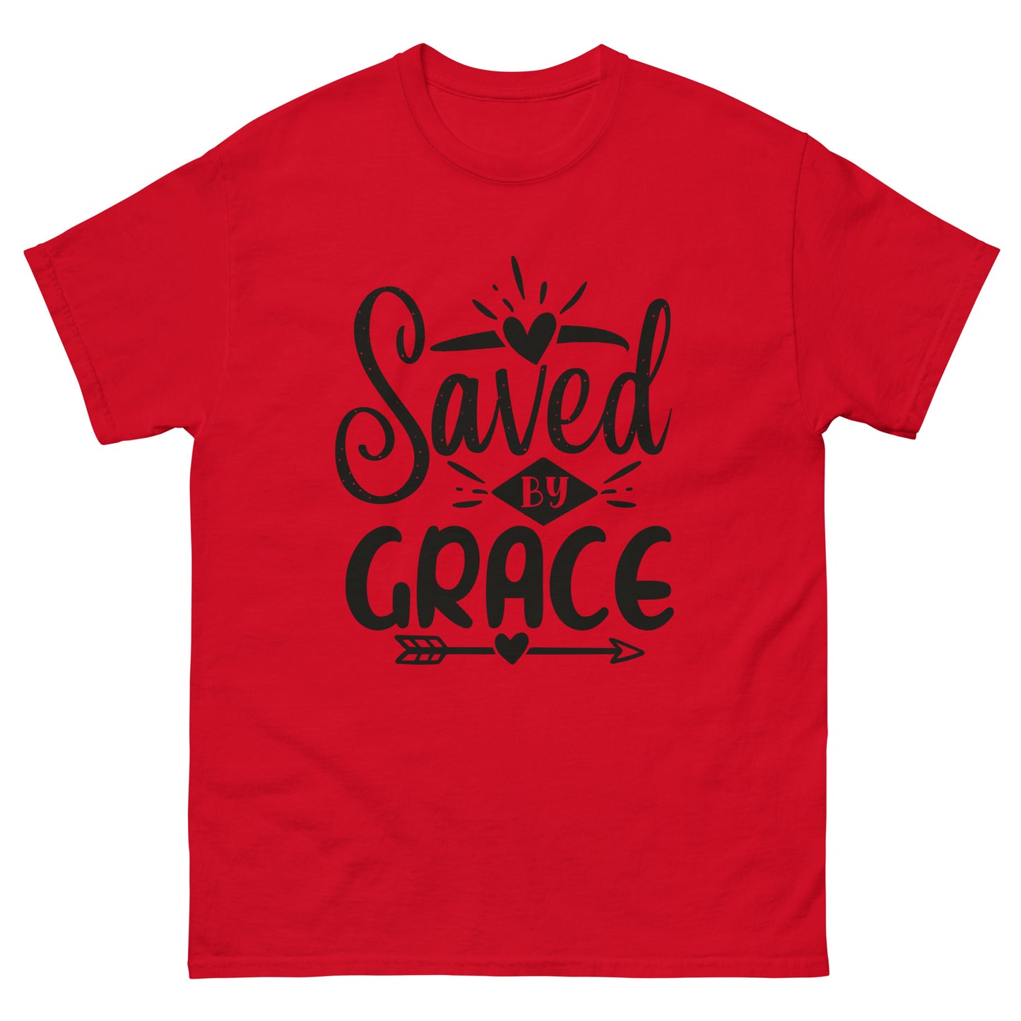 Saved by Grace (Black design) - Men's classic tee