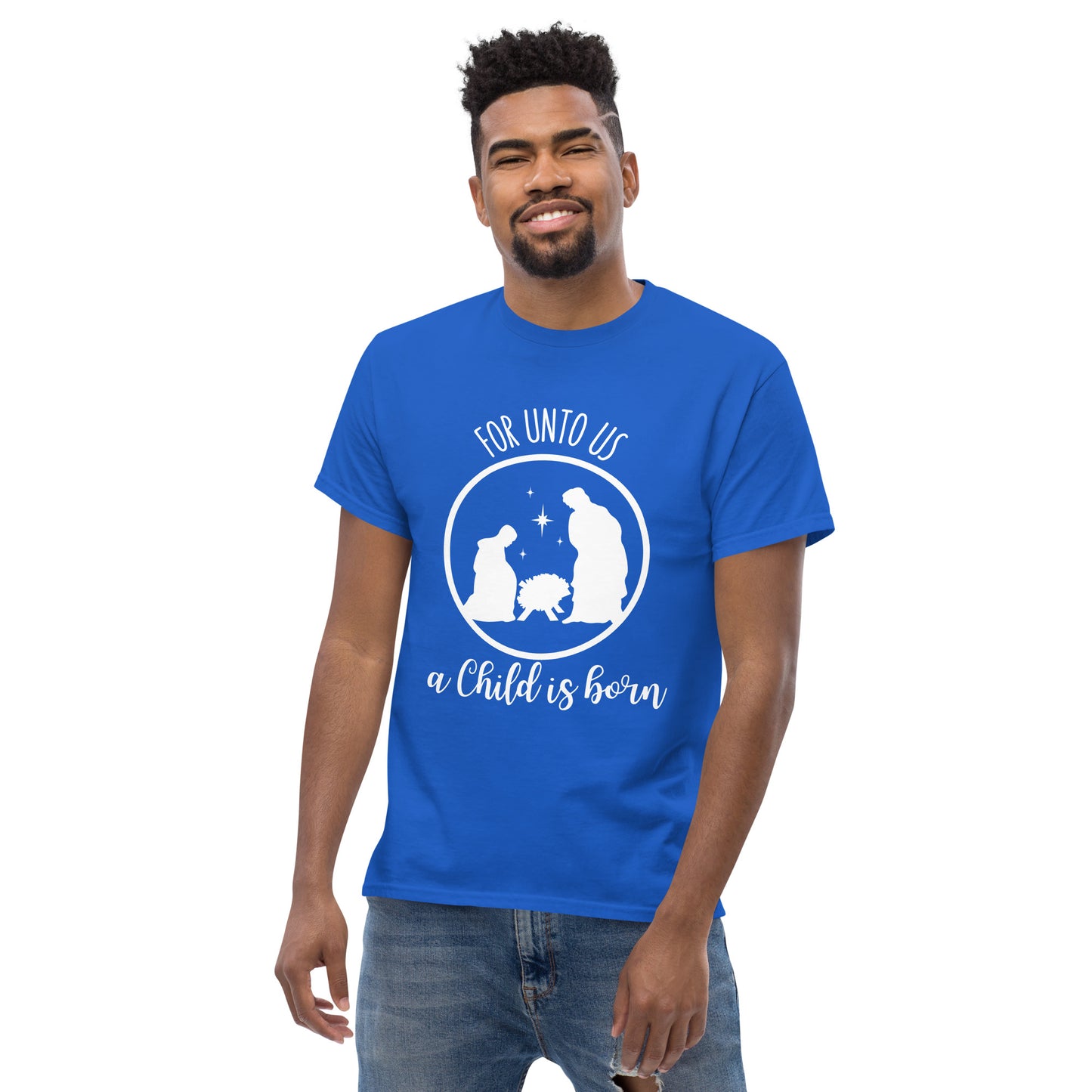 For unto us a child is born - Men's classic Christmas tee