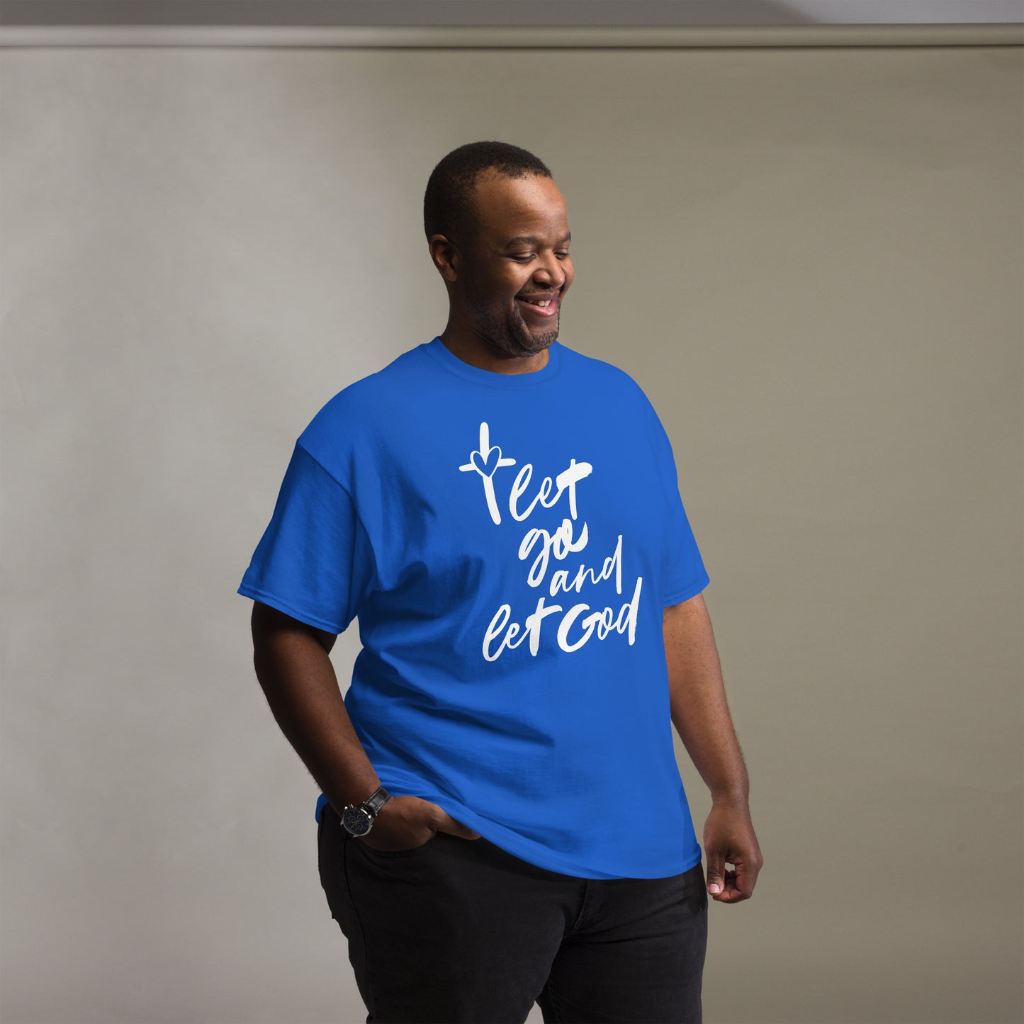 Let go and let God (White design) - Men's classic tee