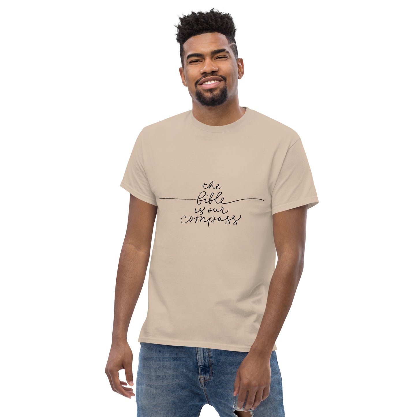 The Bible Is Our Compass (Black design) - Men's classic tee