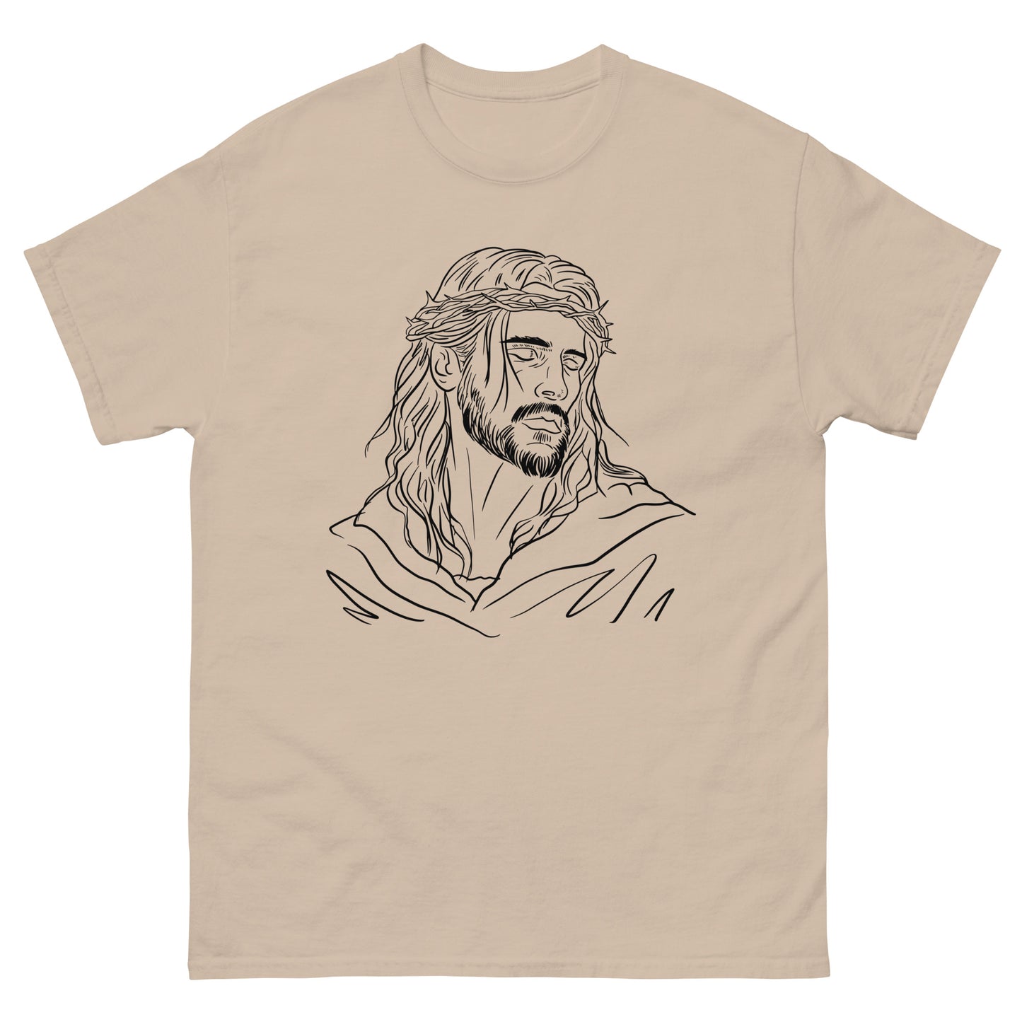 God Drawing  (Black design) - Men's classic tee