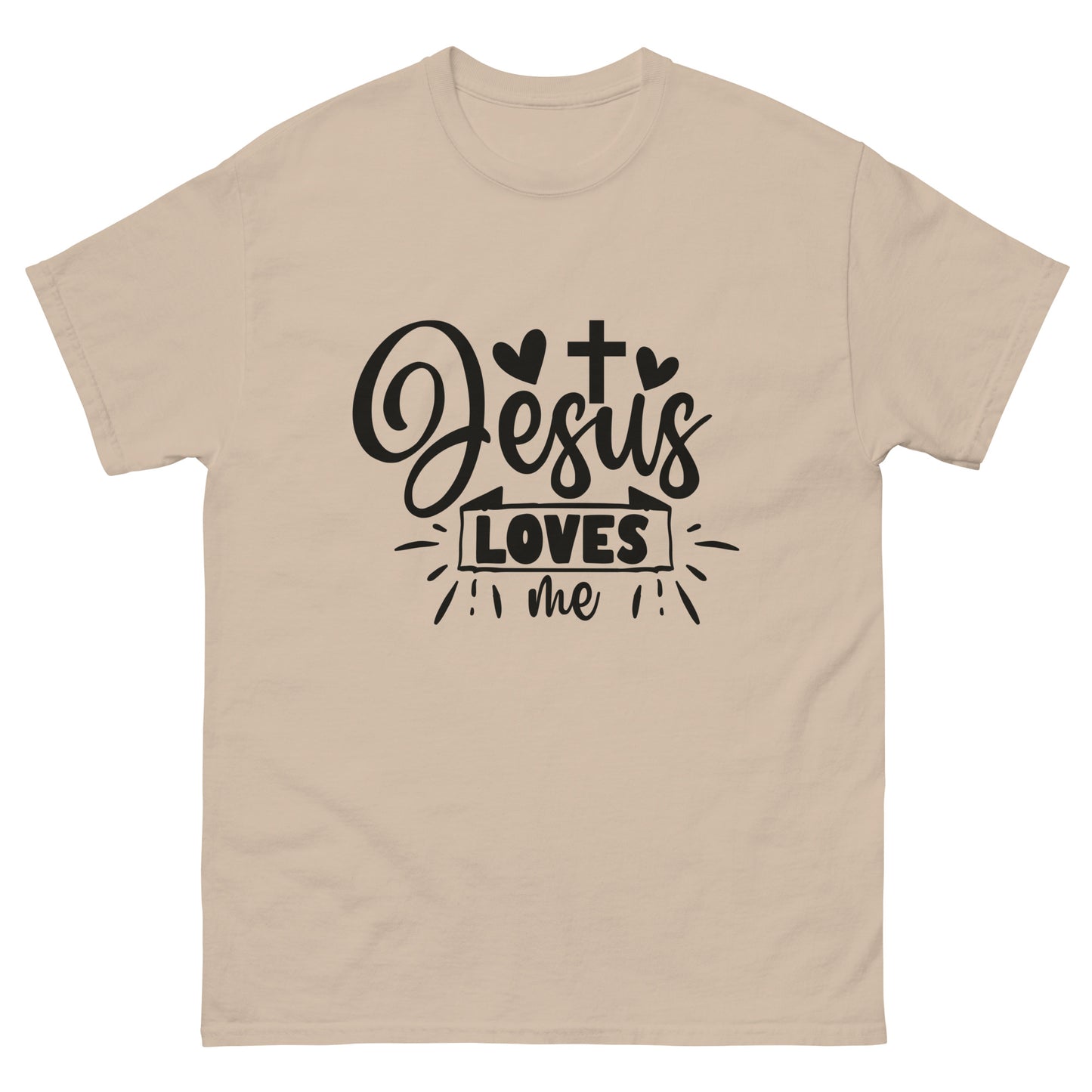 Jesus Loves Me (Black design) - Men's classic tee