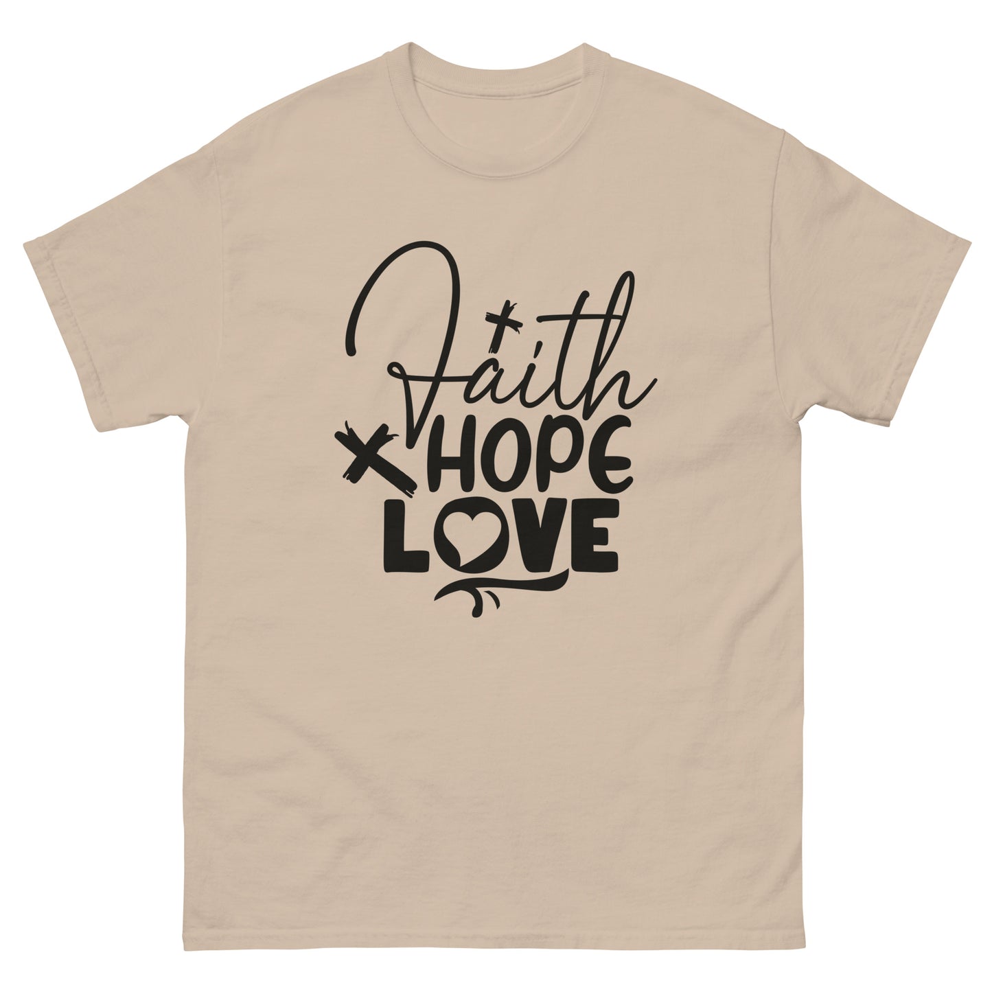 Faith, Hope, Love (Black design) - Men's classic tee