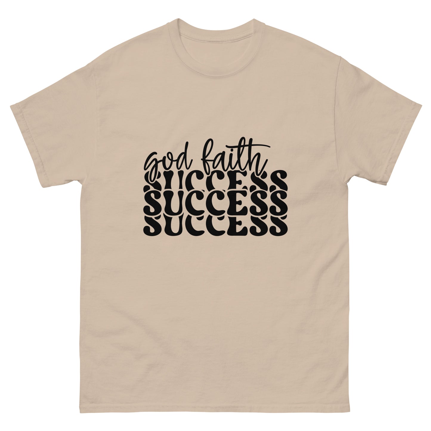 God Faith Success  (Black design) - Men's classic tee