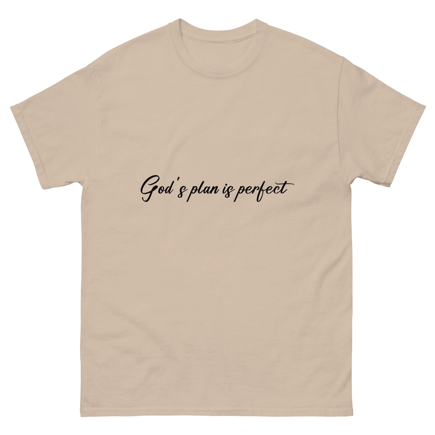 God's Plan Is Perfect (Black design) - Men's classic tee