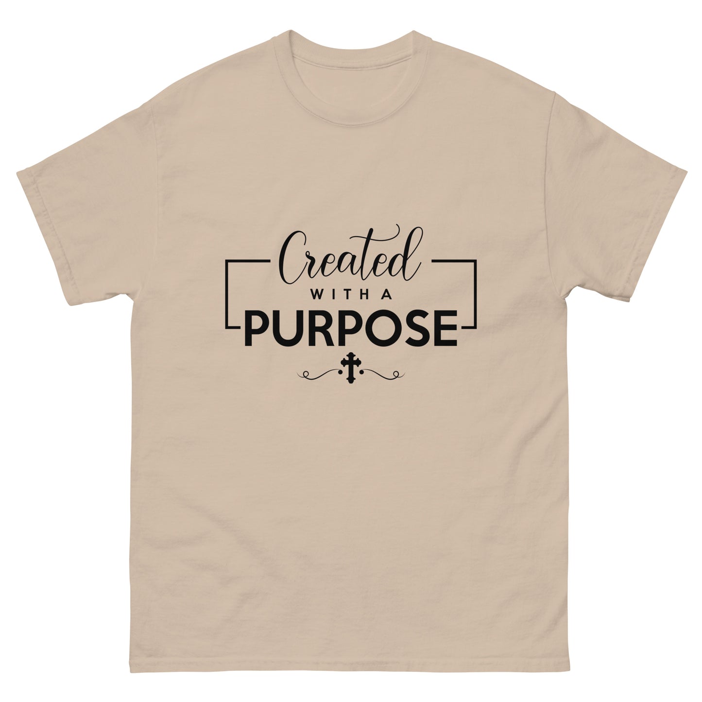 Created with a Purpose (Black design) - Men's classic tee