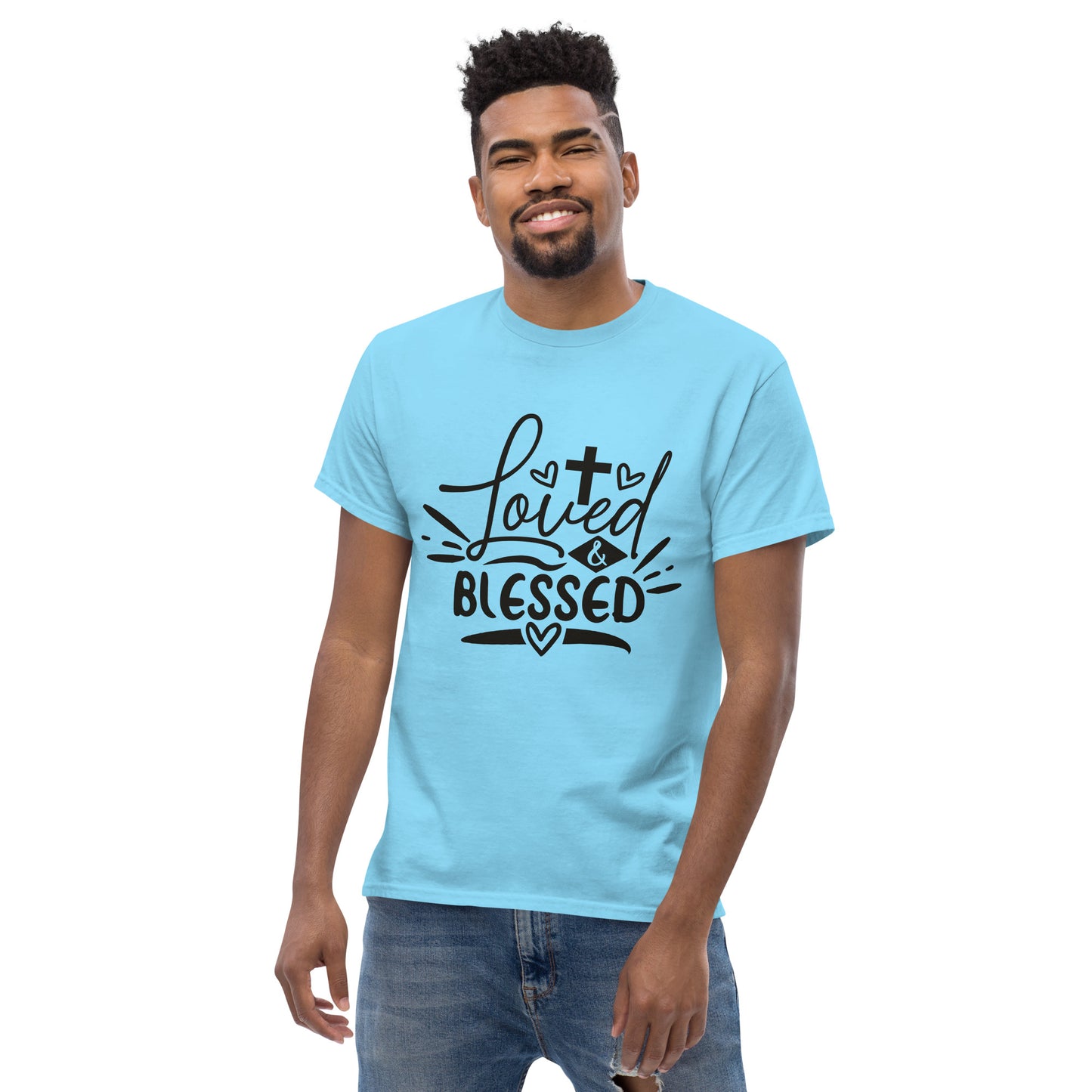 Loved and Blessed (Black design) - Men's classic tee