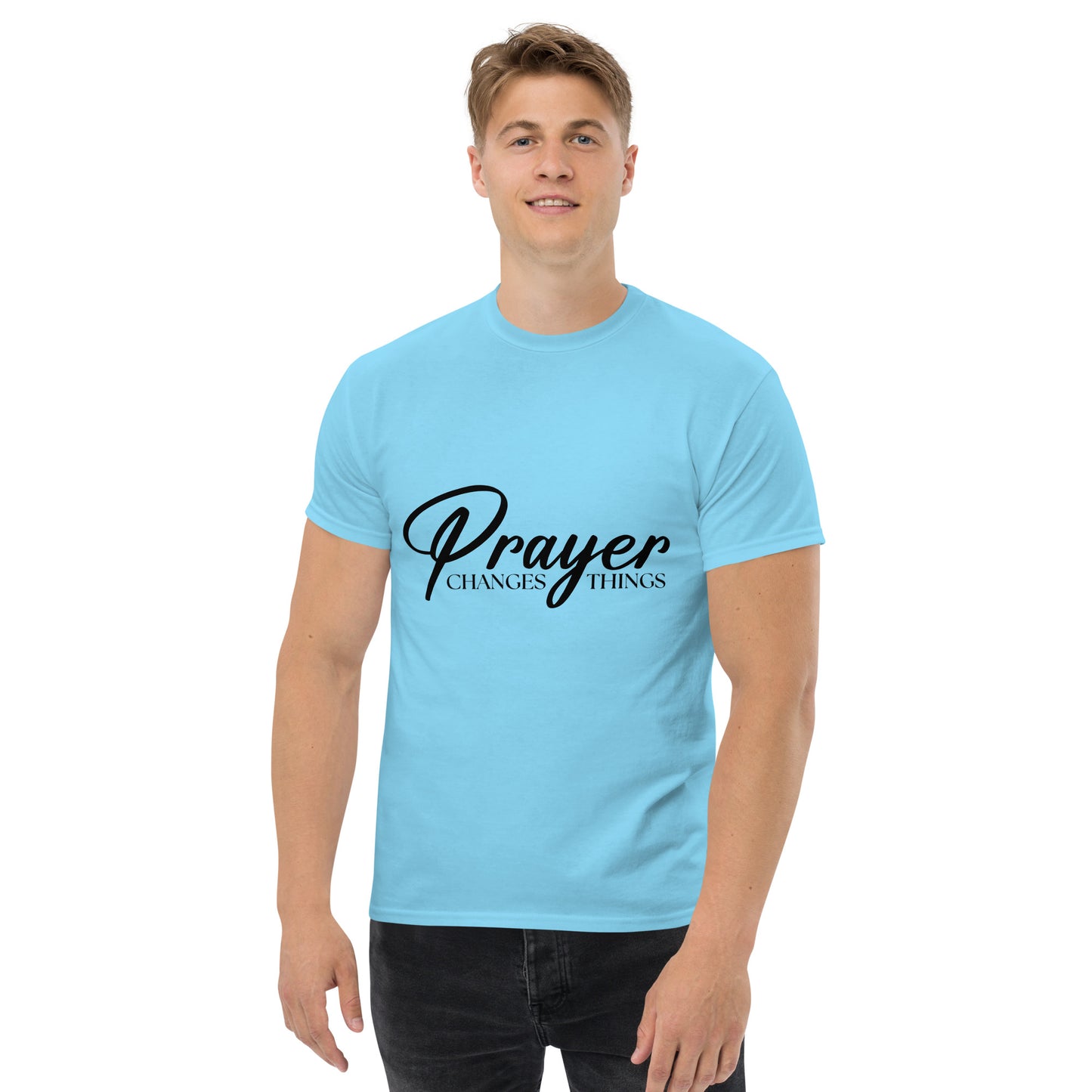 Prayer changes things (Black design)- Men's classic tee