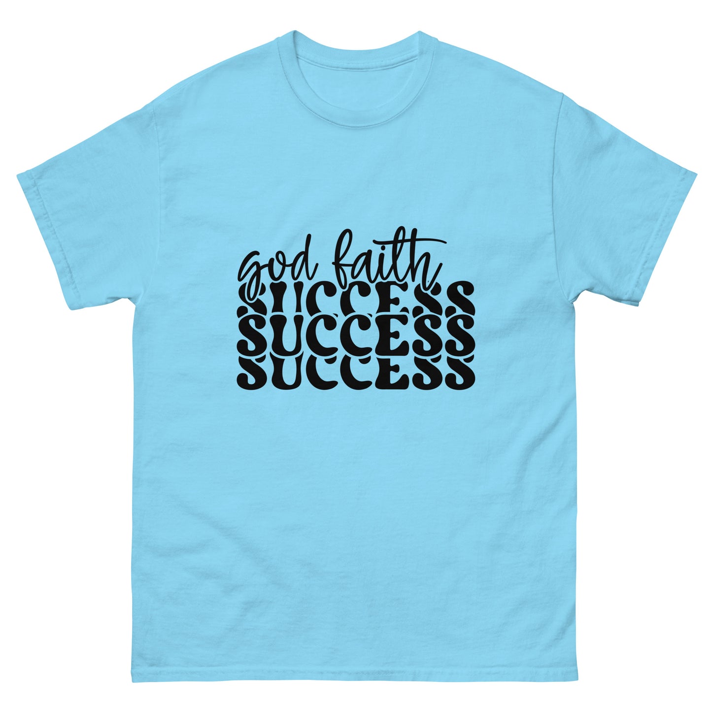 God Faith Success  (Black design) - Men's classic tee