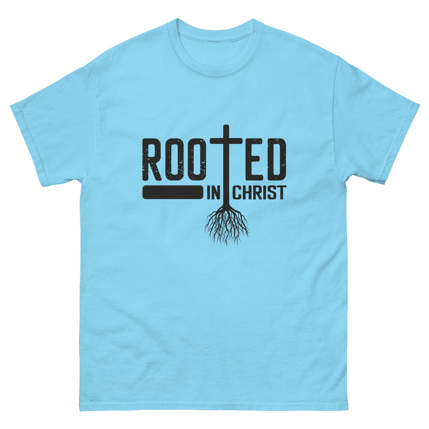 Rooted in Christ (Black design) - Men's classic tee