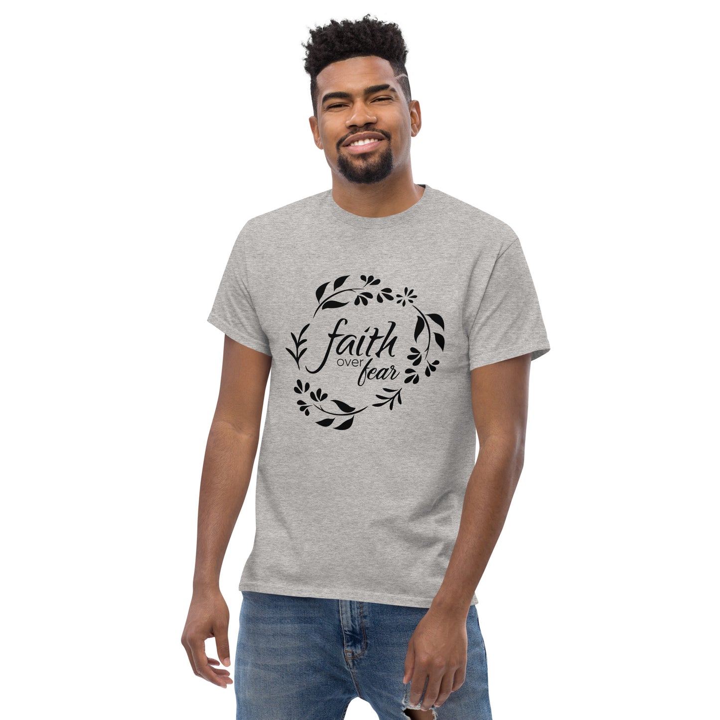 Faith Over Fear (Black design) - Men's classic tee