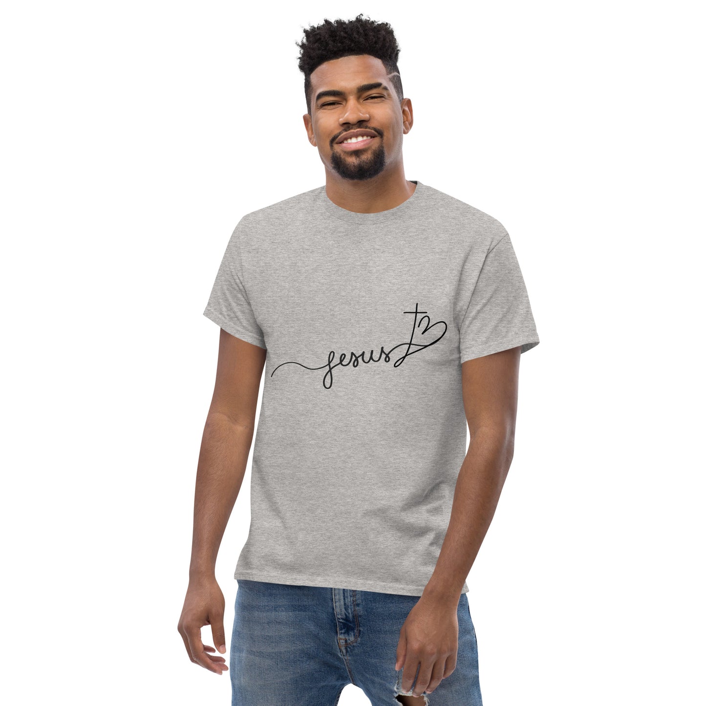 Jesus Heart (Black design)-Men's classic tee