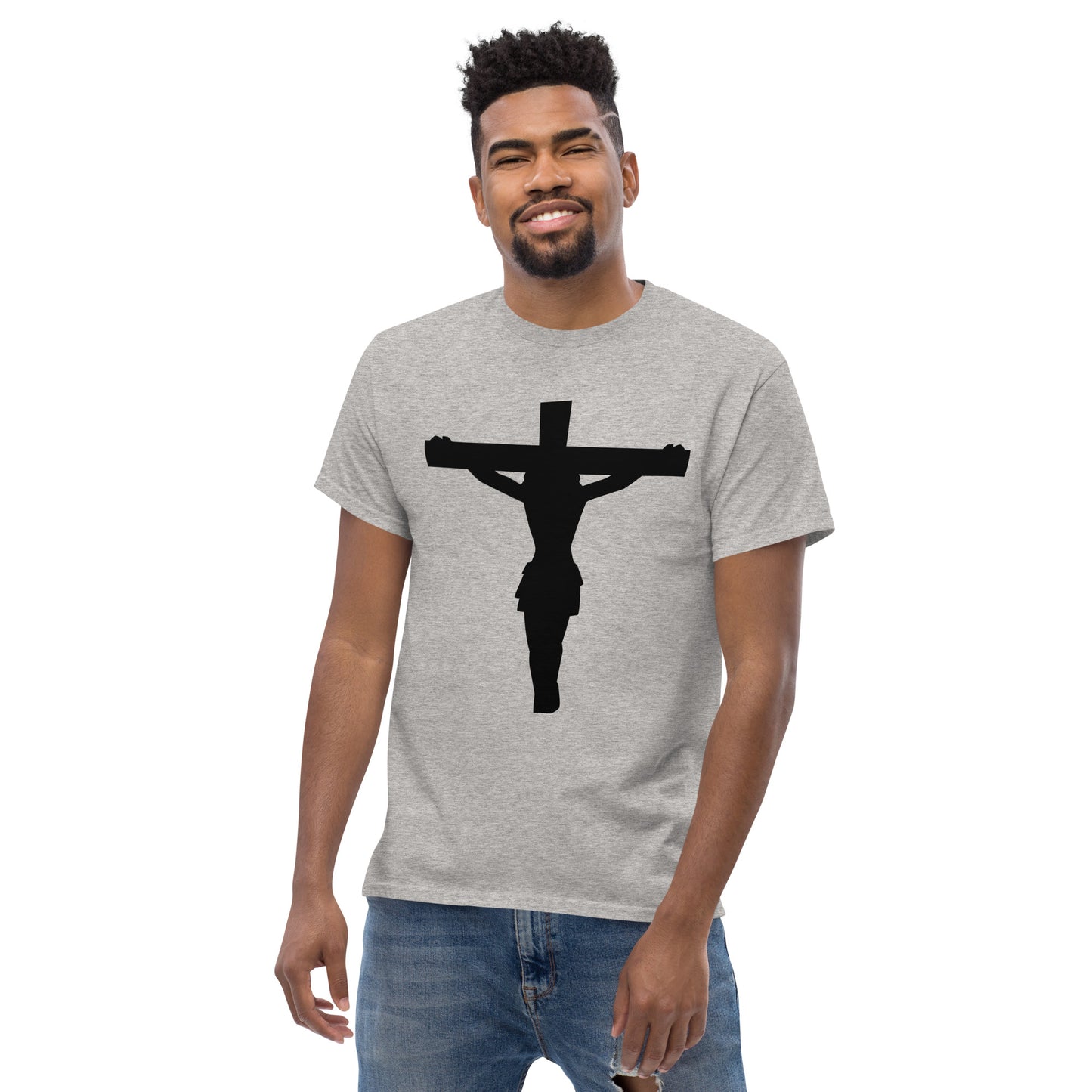 Jesus on the Cross (Black design)- Men's classic tee