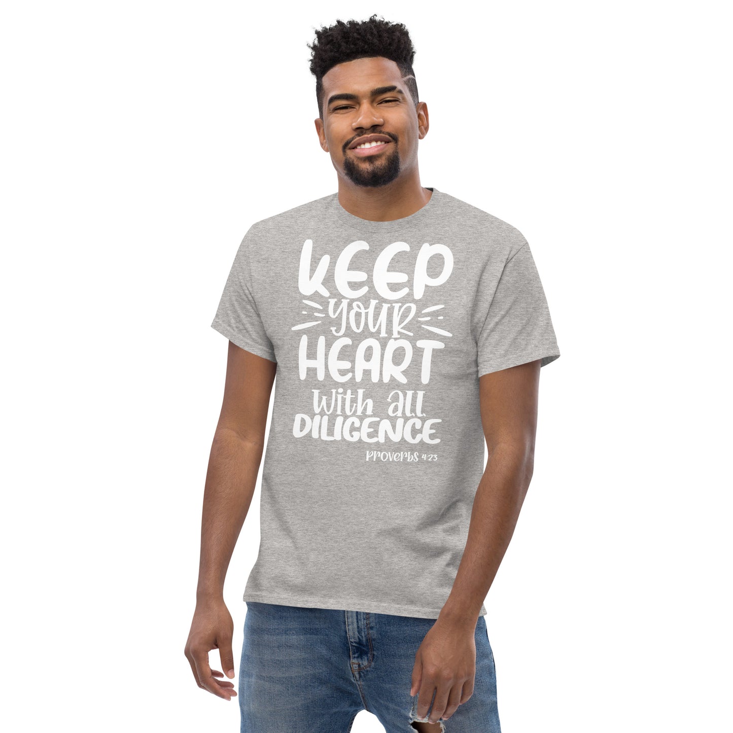 Keep Your Heart  (White design)  - Men's classic tee