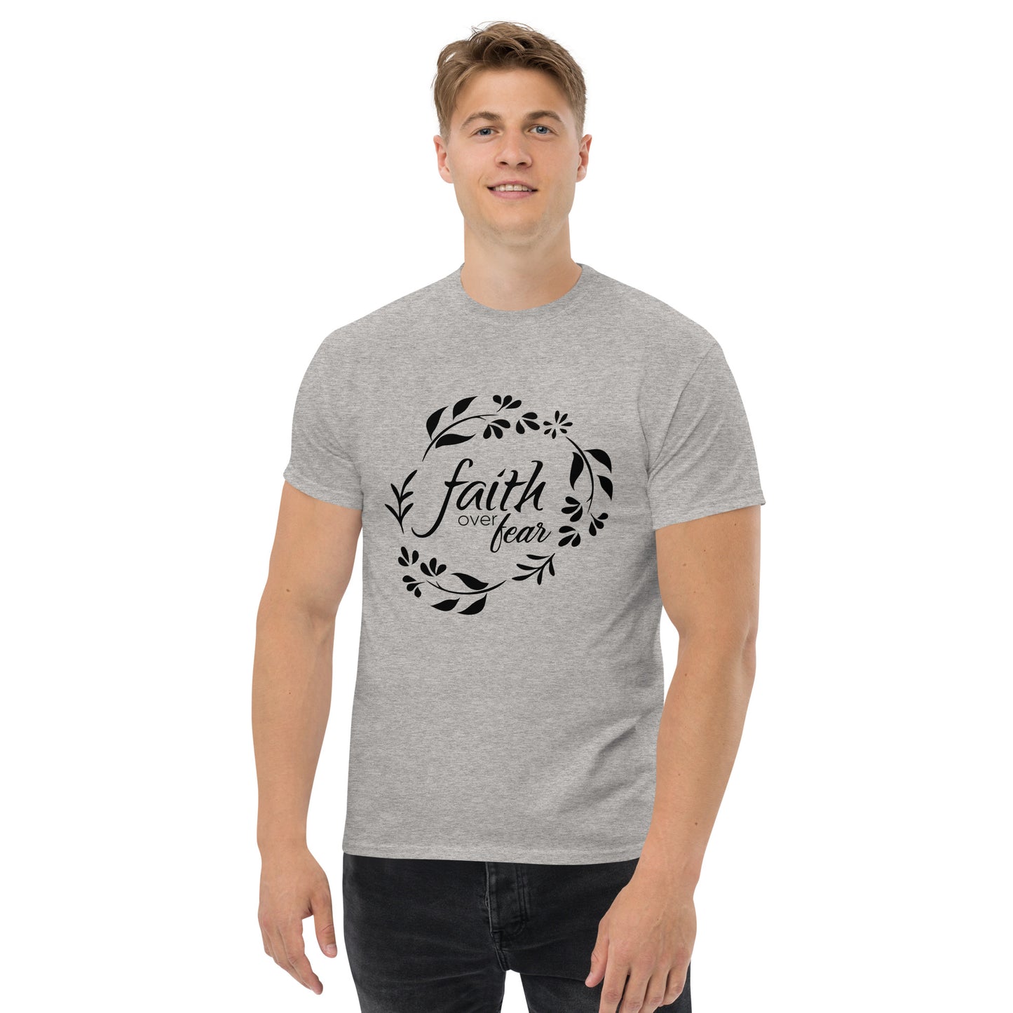 Faith Over Fear (Black design) - Men's classic tee