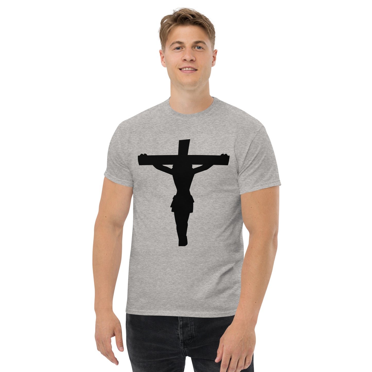 Jesus on the Cross (Black design)- Men's classic tee