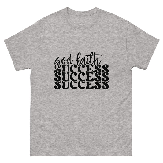 God Faith Success  (Black design) - Men's classic tee