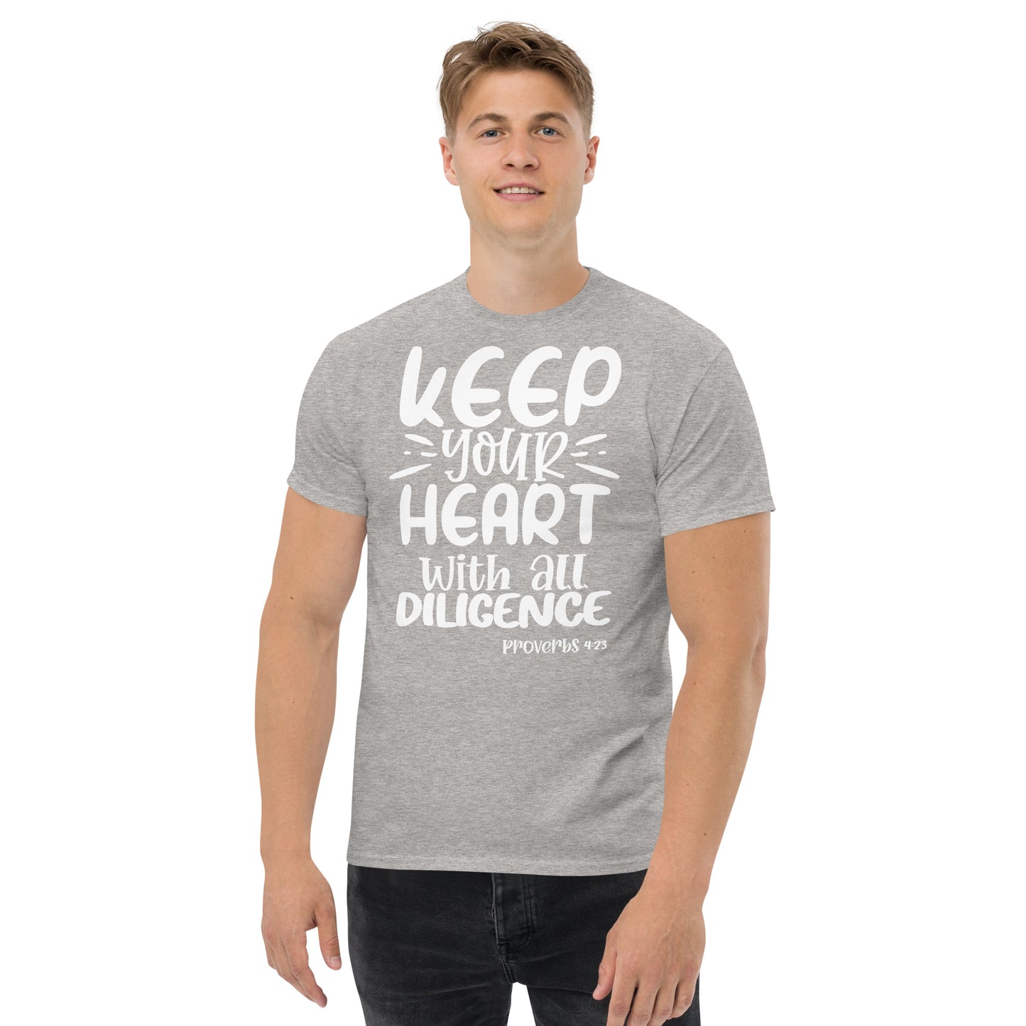 Keep Your Heart  (White design)  - Men's classic tee