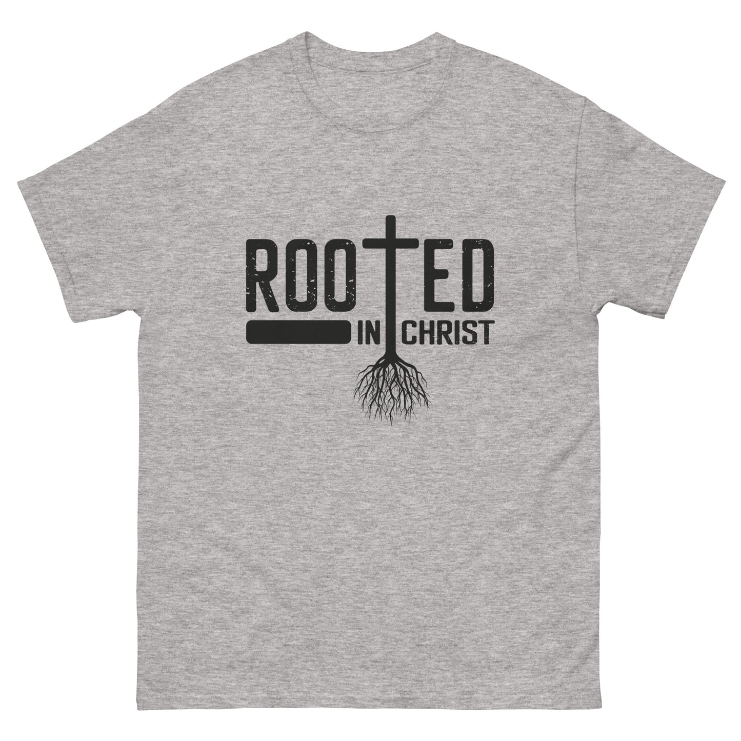 Rooted in Christ (Black design) - Men's classic tee