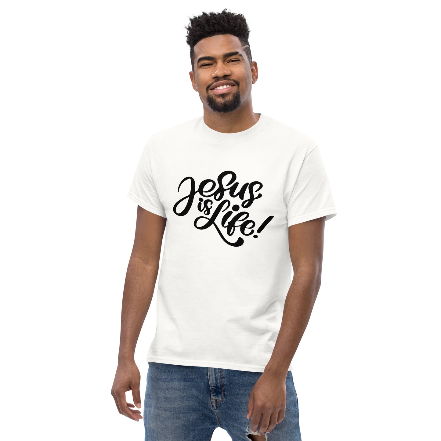 Jesus is Life (Black design) - Men's classic tee