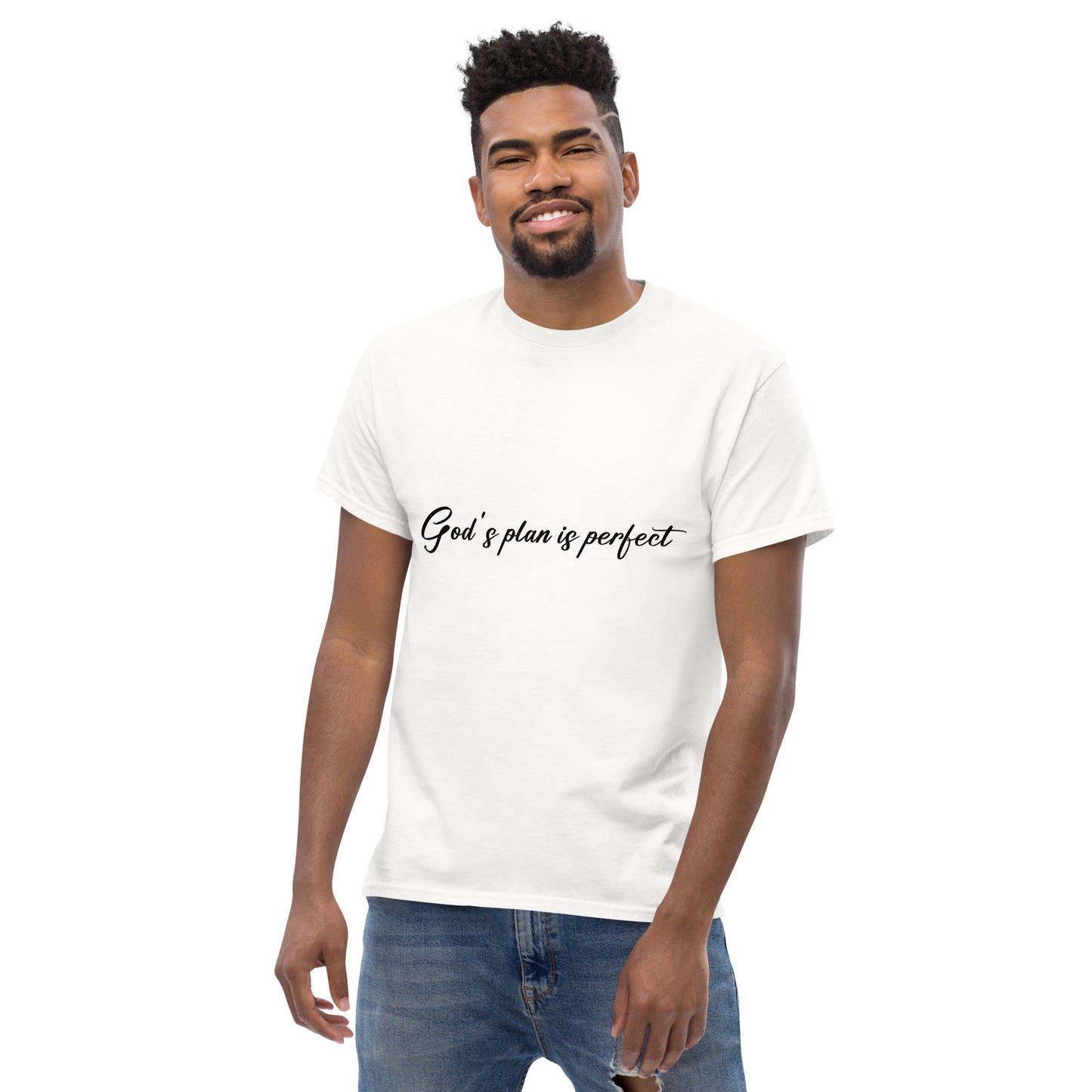 God's Plan Is Perfect (Black design) - Men's classic tee