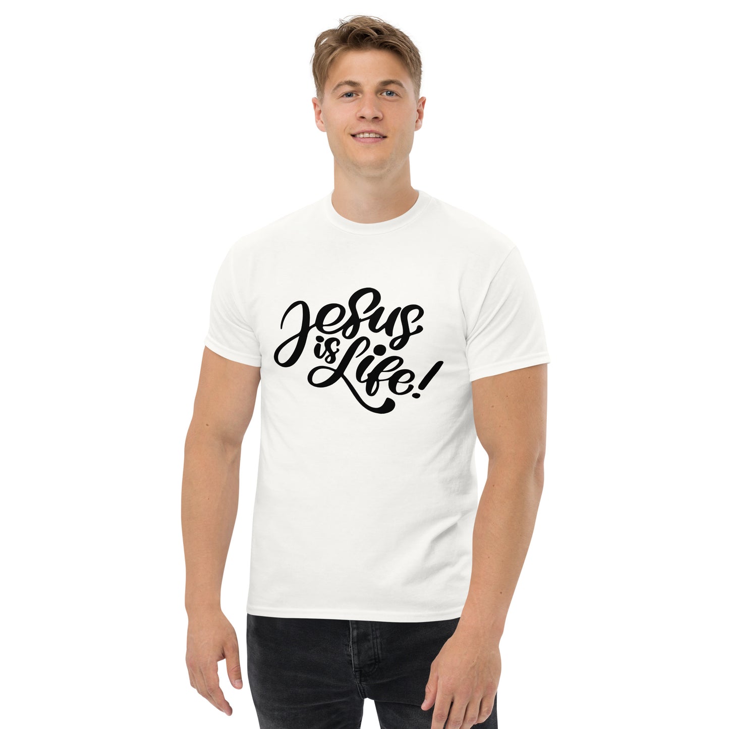 Jesus is Life (Black design) - Men's classic tee