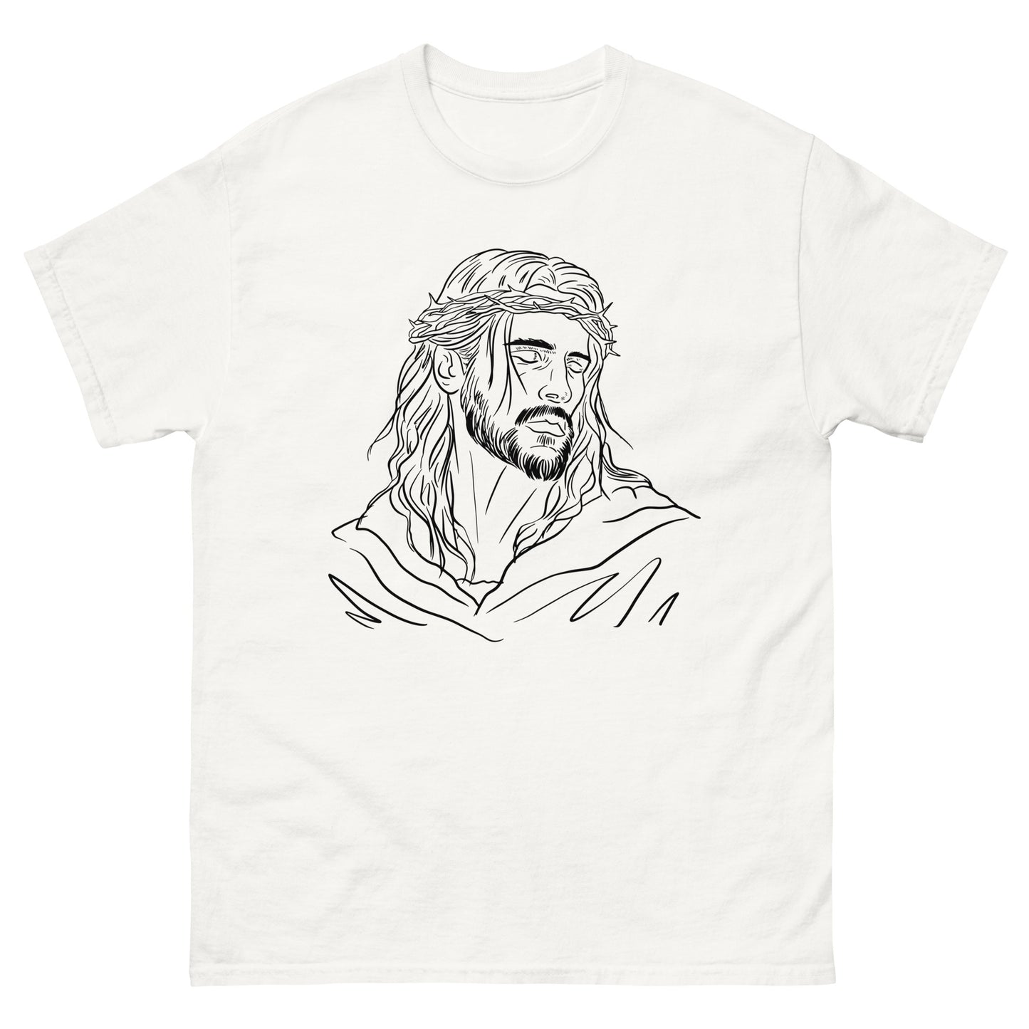 God Drawing  (Black design) - Men's classic tee