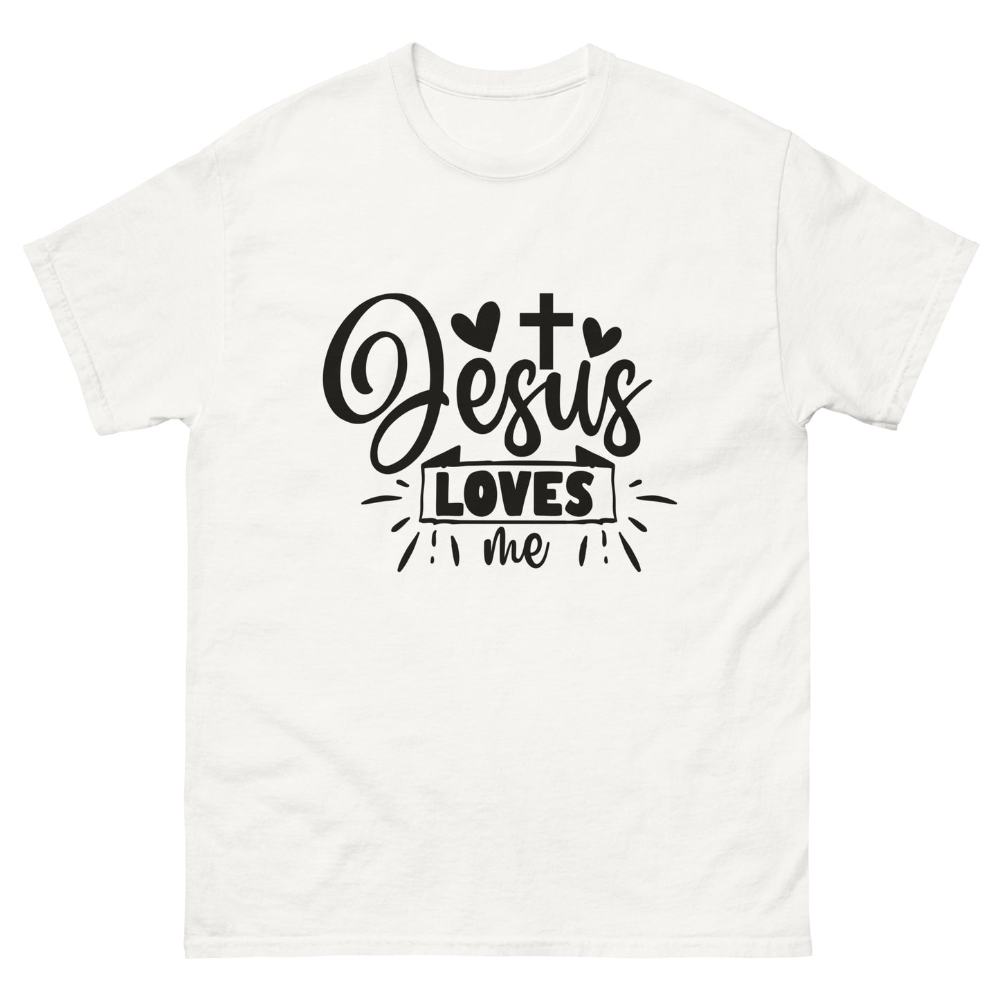 Jesus Loves Me (Black design) - Men's classic tee