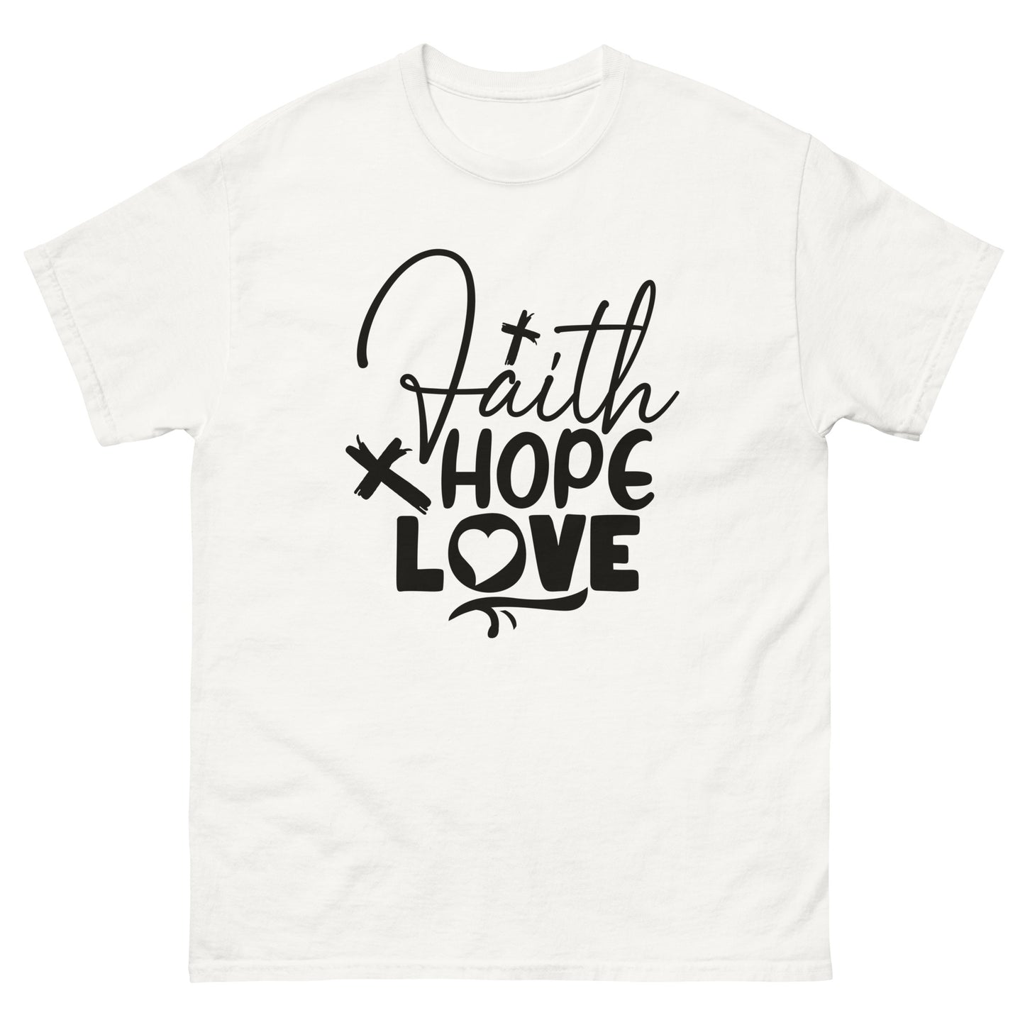 Faith, Hope, Love (Black design) - Men's classic tee