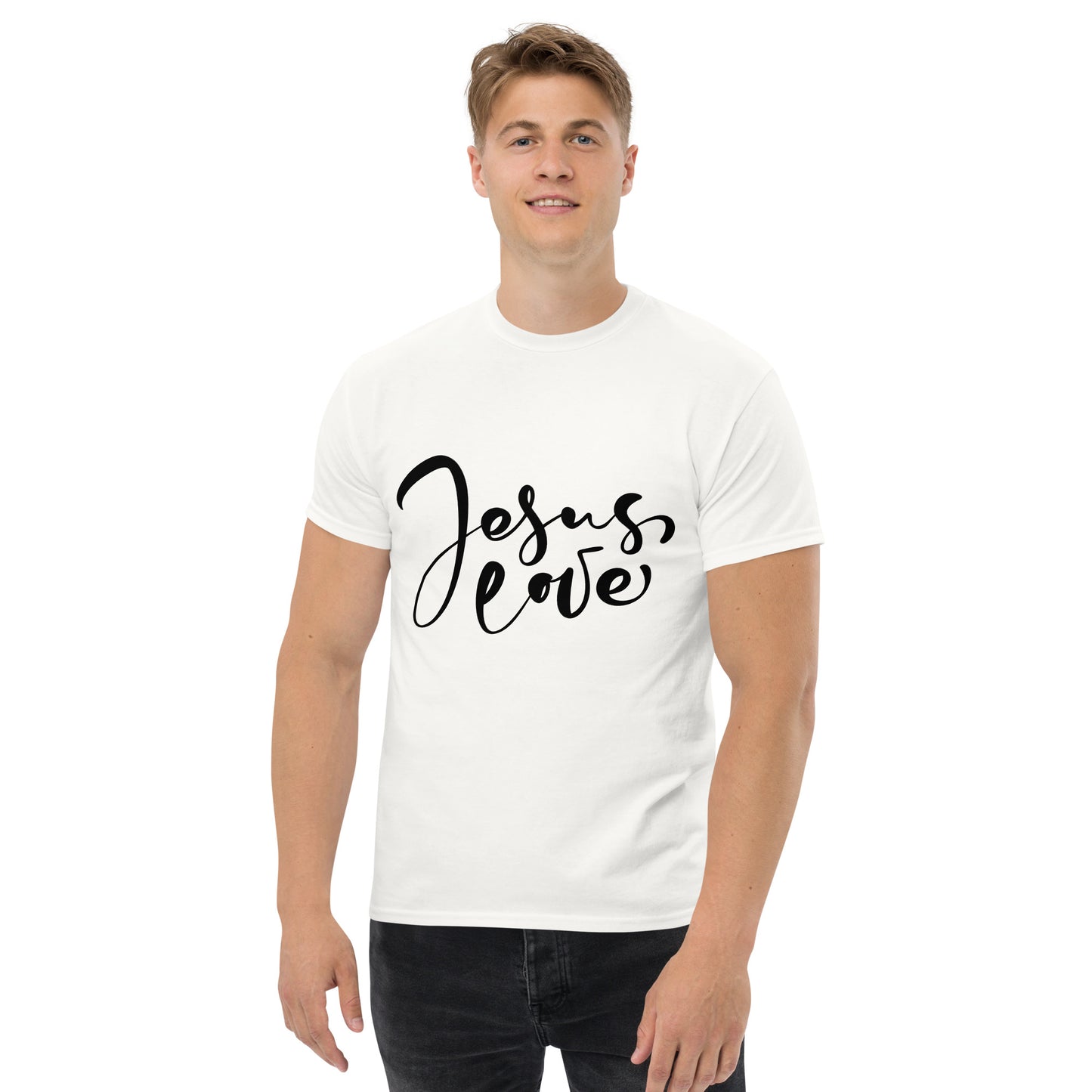 Jesus Love (Black design) - Men's classic tee