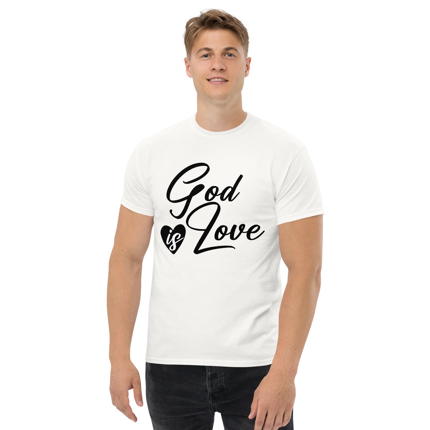 God Is Love (Black design) - Men's classic tee