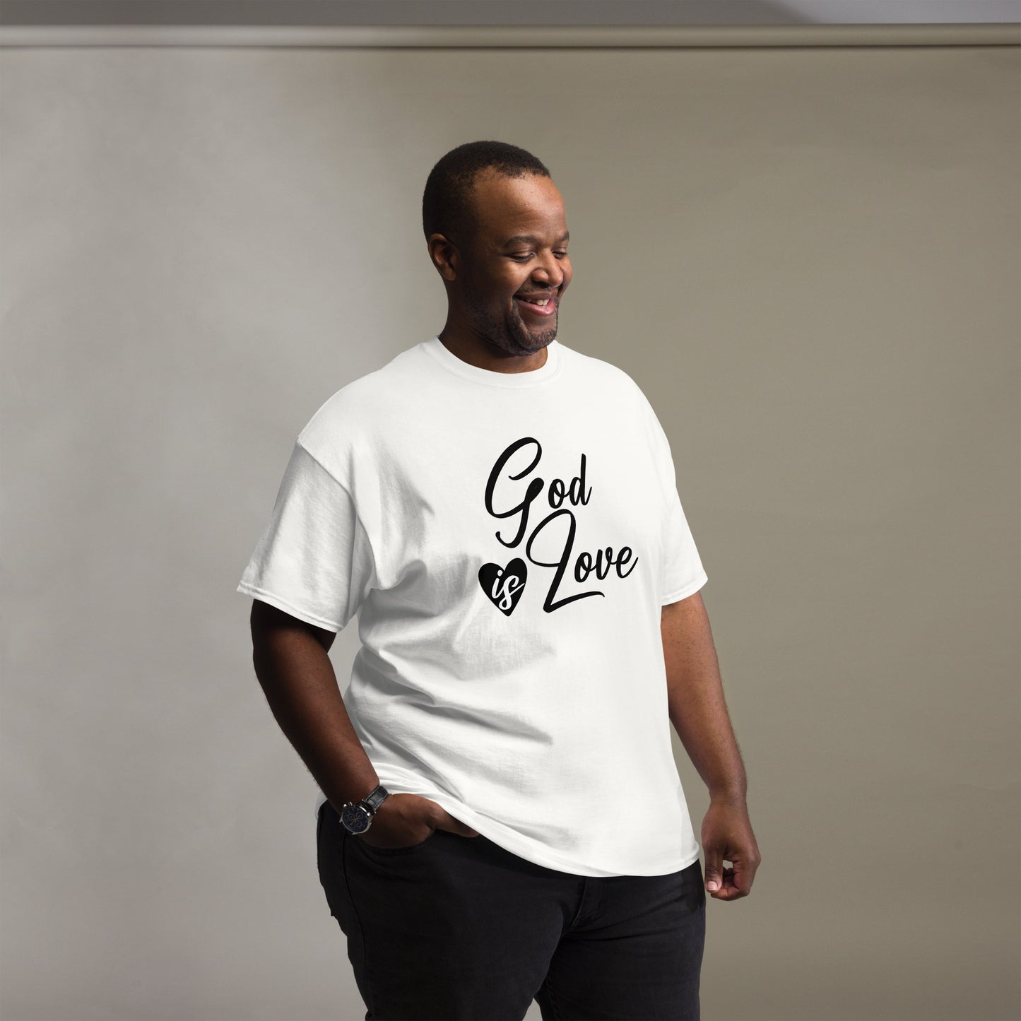 God Is Love (Black design) - Men's classic tee