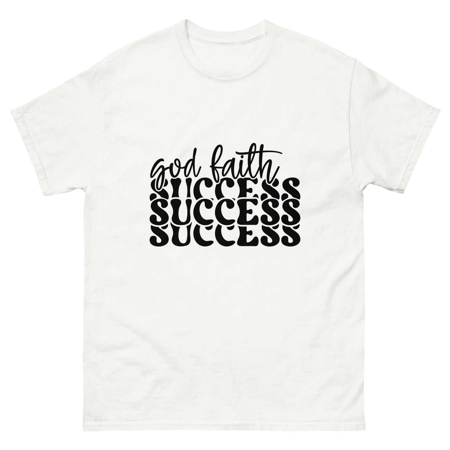 God Faith Success  (Black design) - Men's classic tee