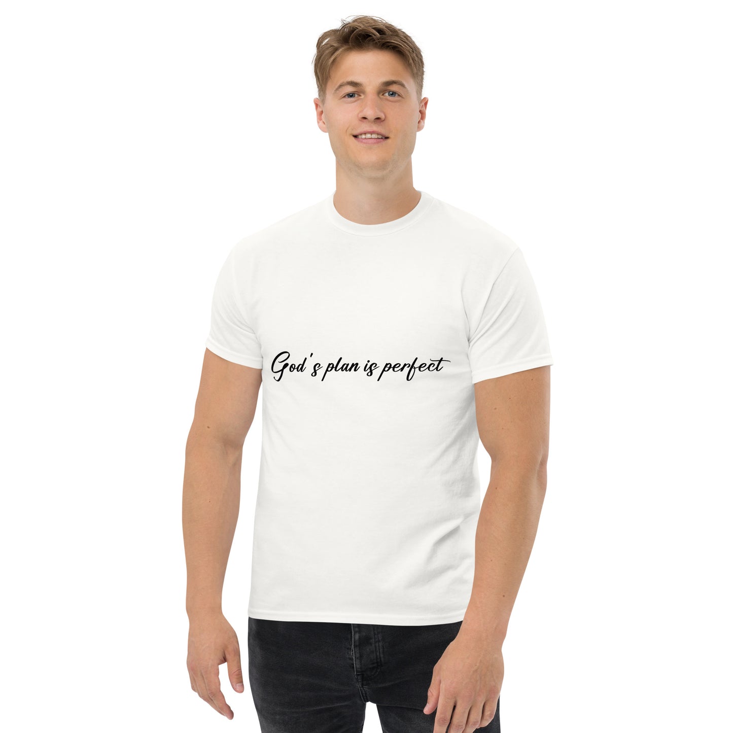 God's Plan Is Perfect (Black design) - Men's classic tee