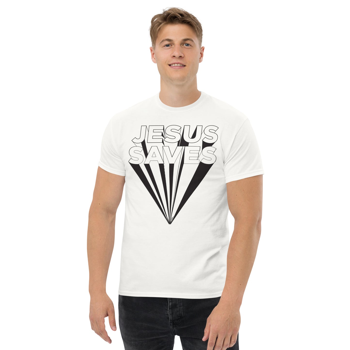 Jesus Saves  (Black design - Men's classic tee