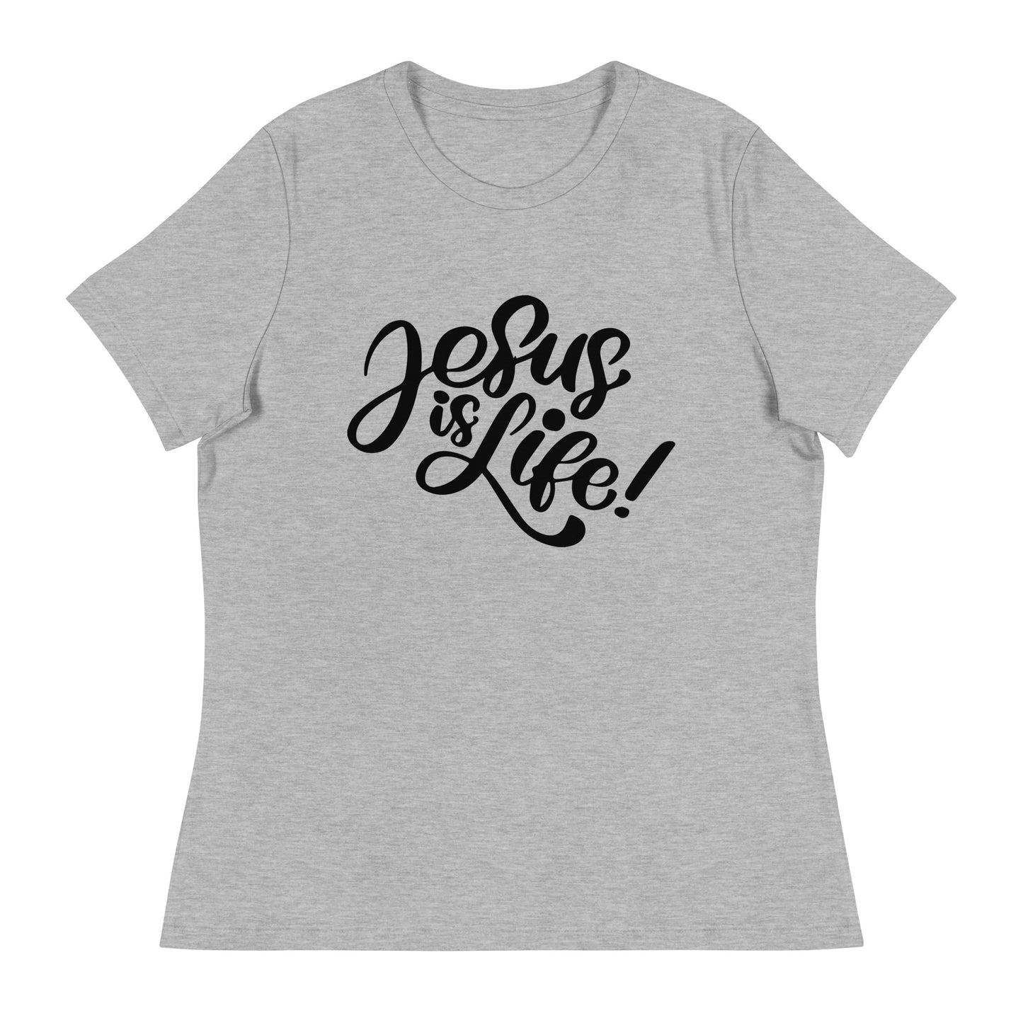 Jesus Is Life (Black design)  - Women's Relaxed T-Shirt