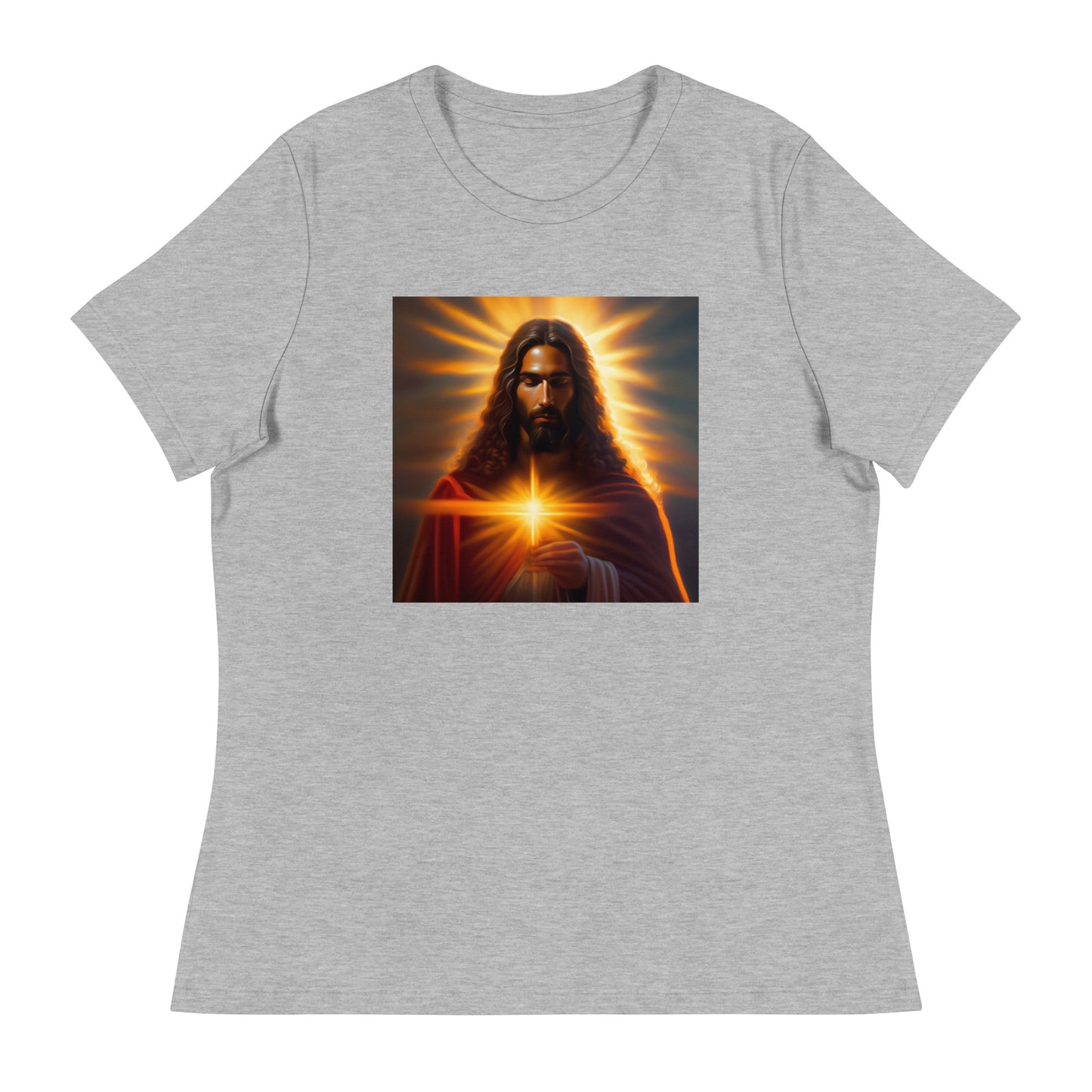 Full-color image of Jesus -  Women's Relaxed T-Shirt